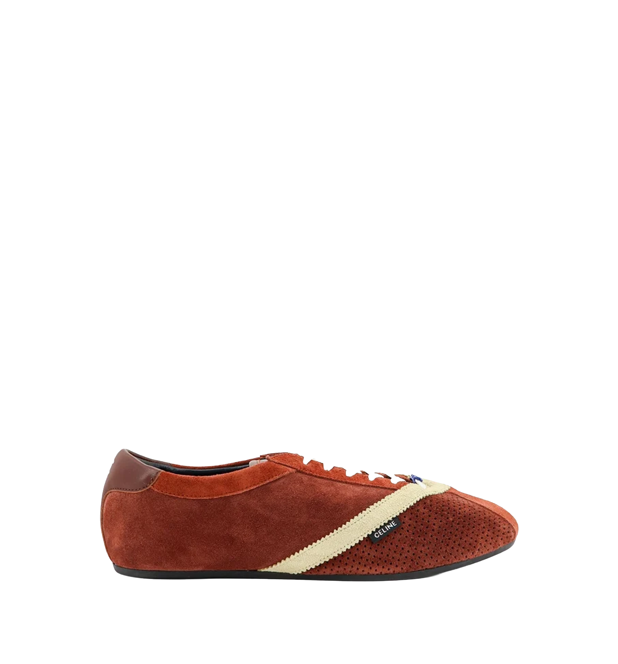 The Flat suede and leather sneakers