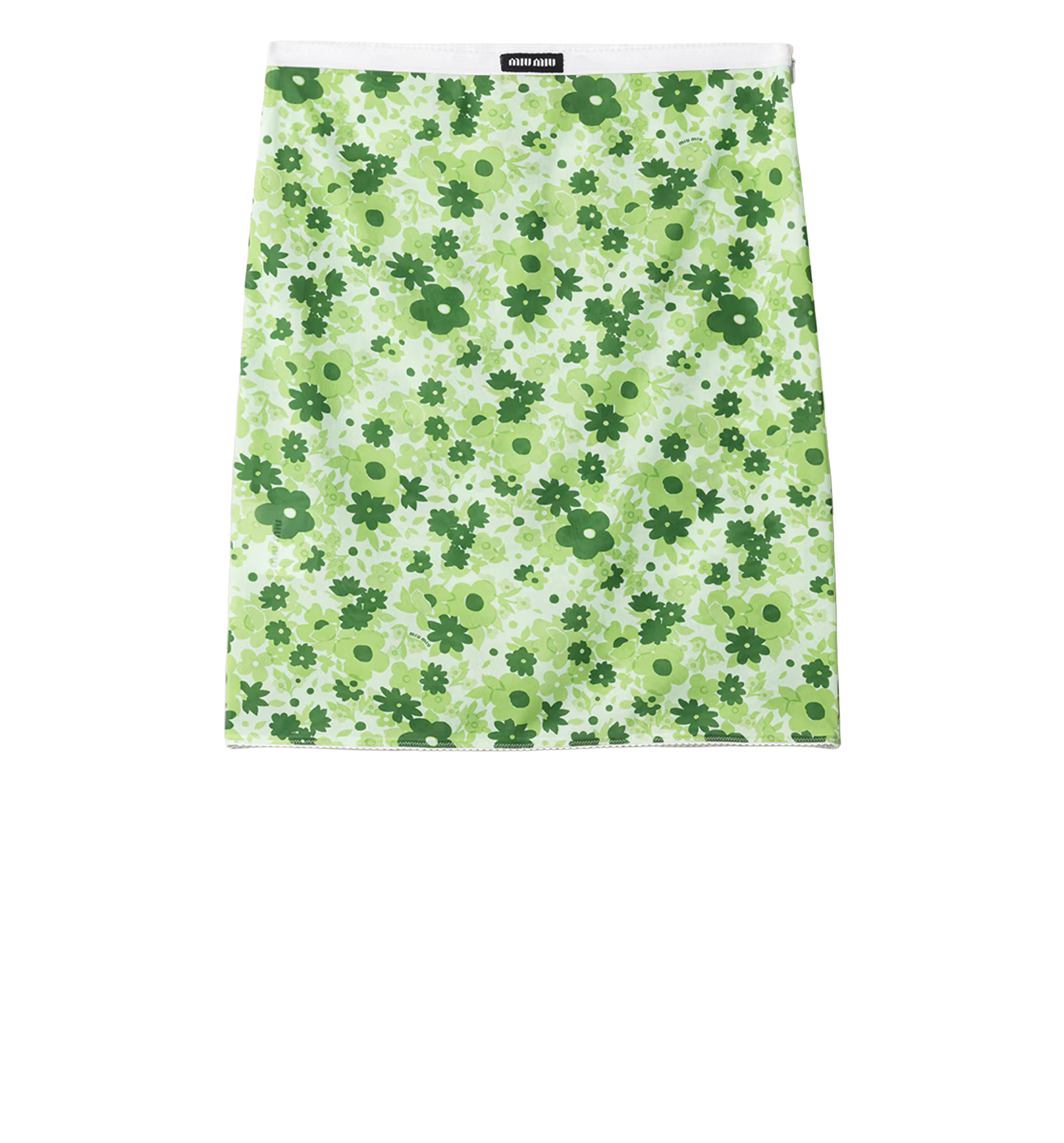 Stretch fabric midi skirt