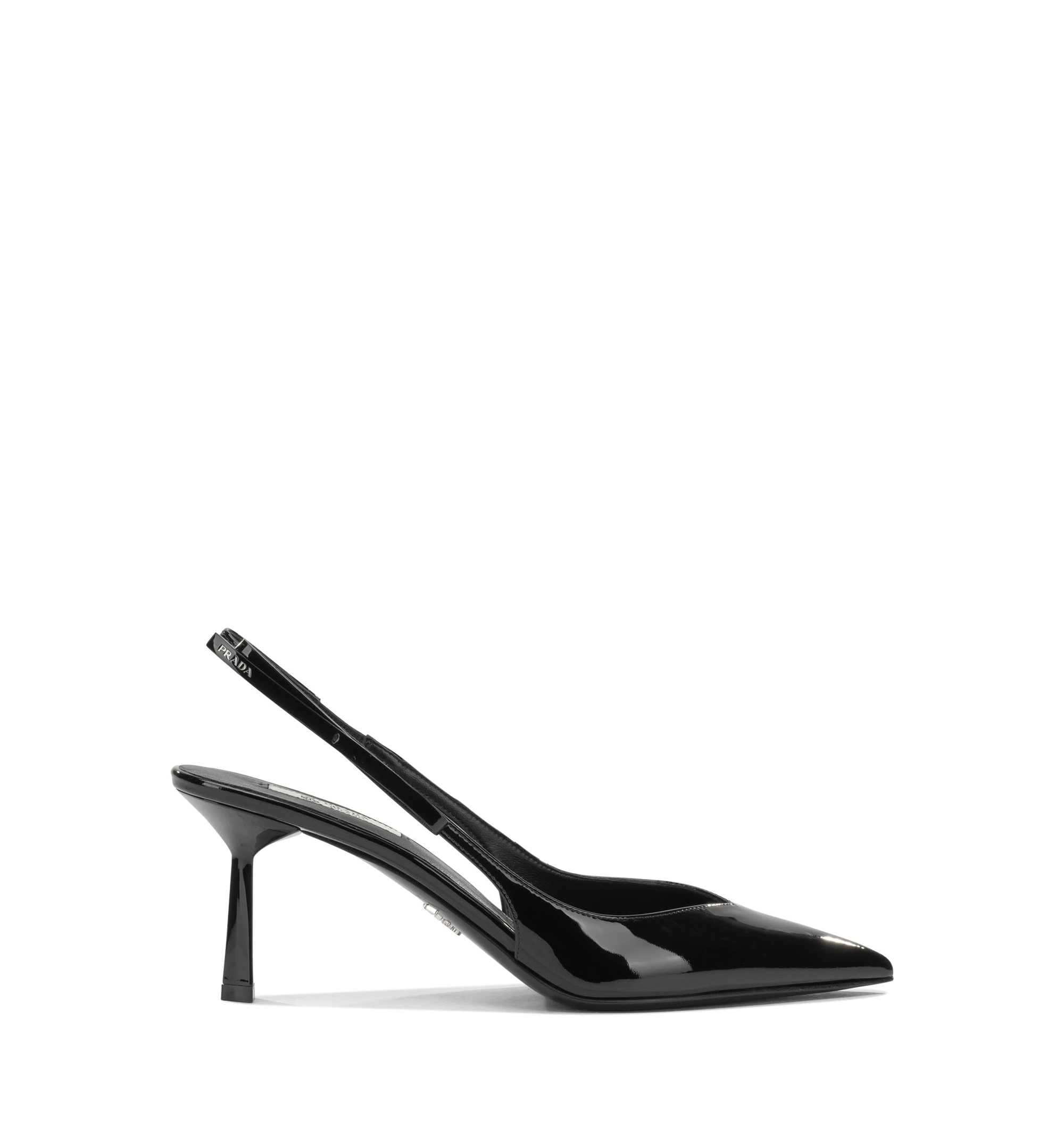 Patent leather slingback