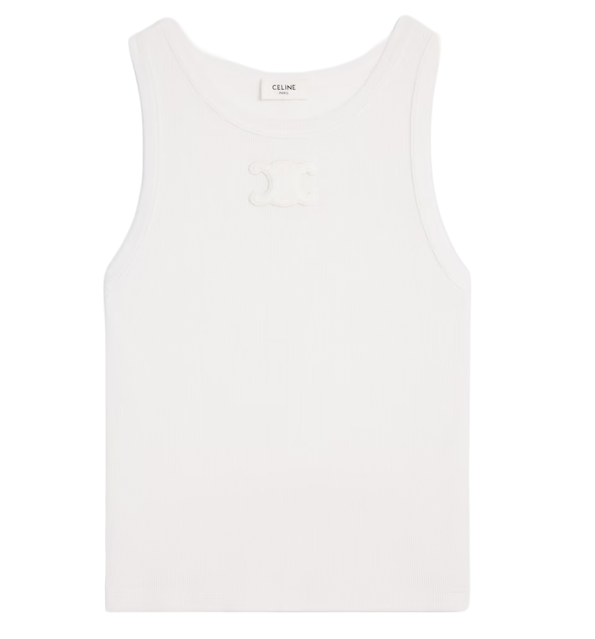 Triomphe Tank Top In Ribbed Cotton