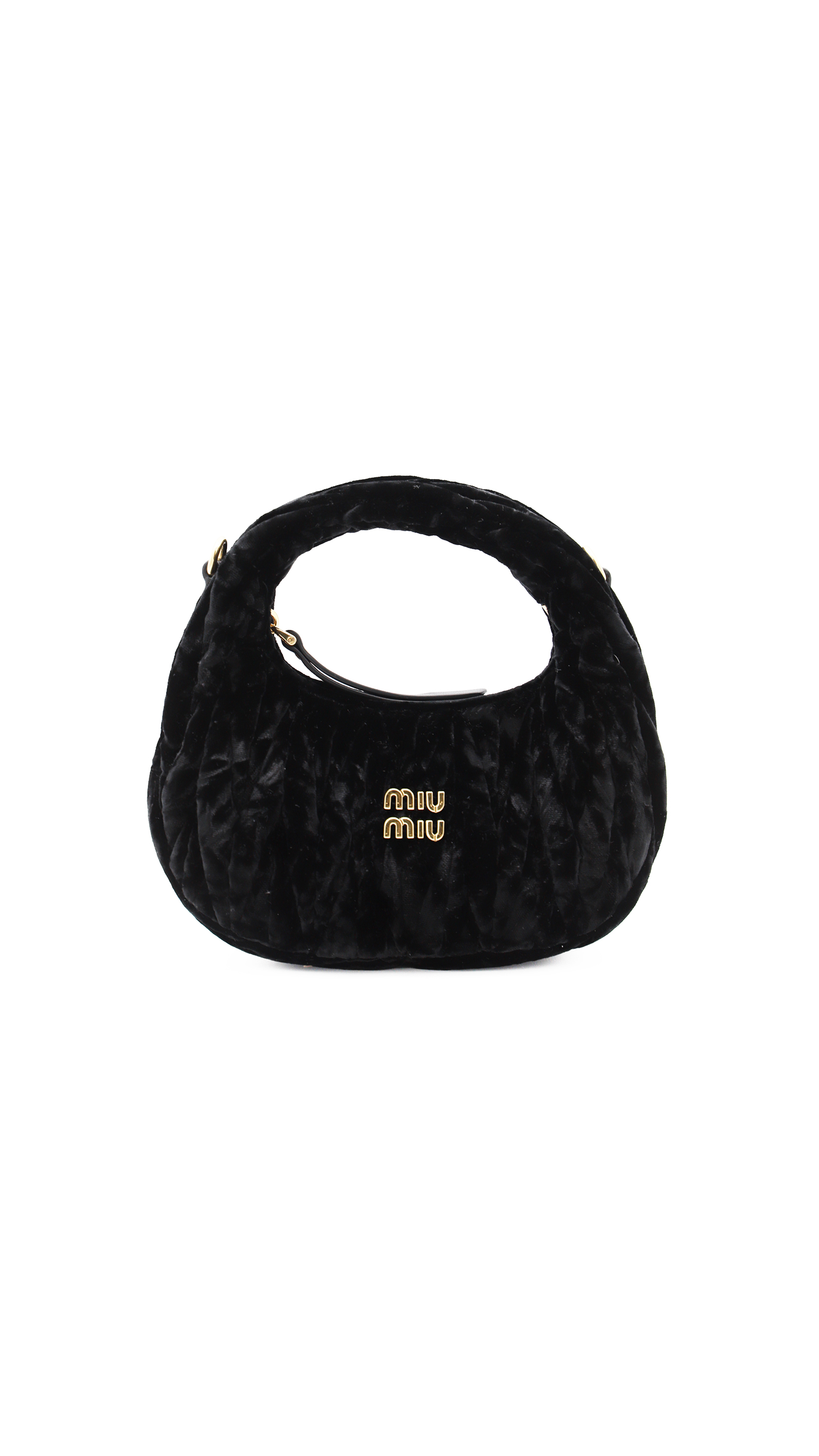 Wander Matelassé Nappa Leather Hobo Mini-Bag - Black