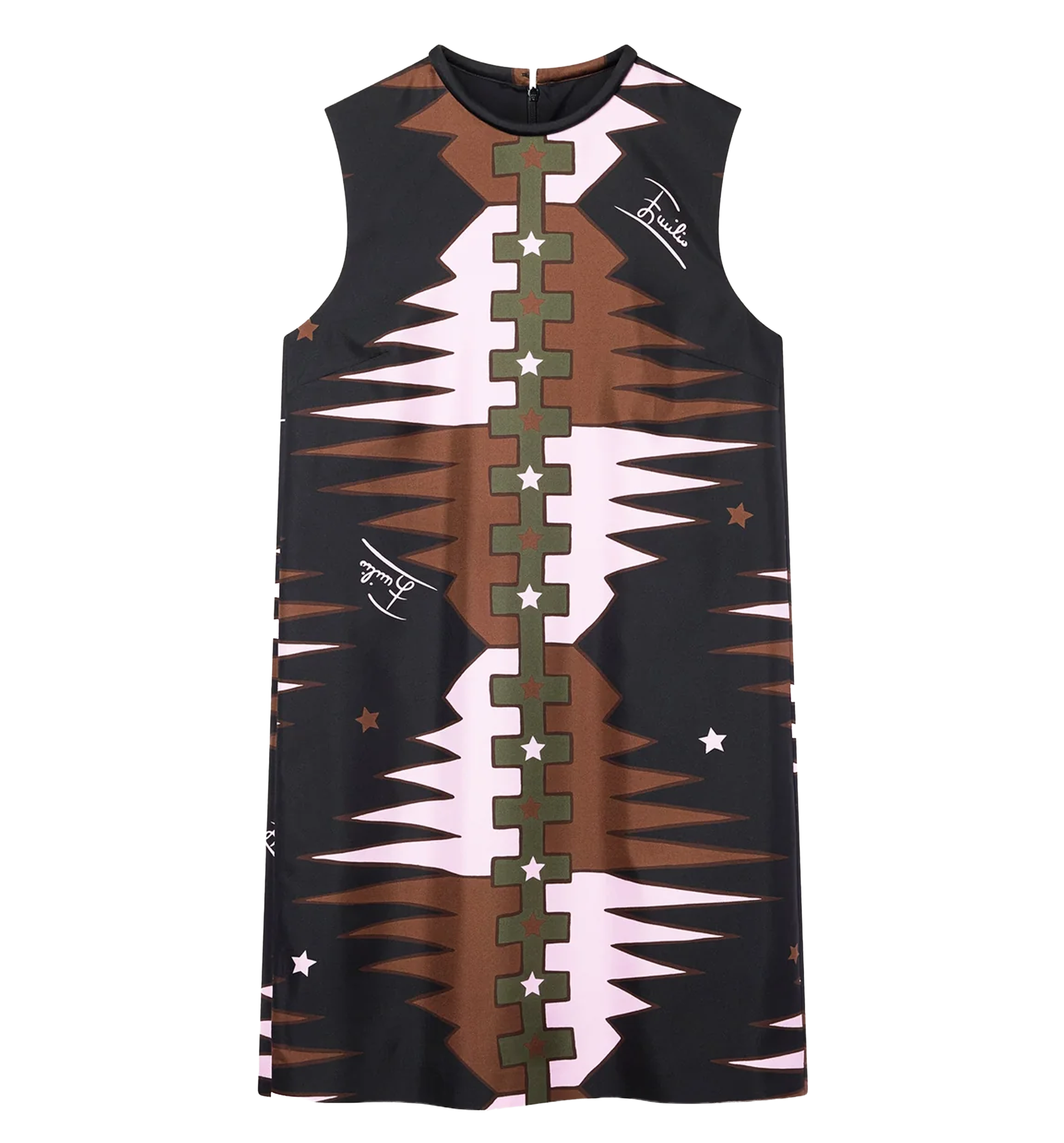 Valdimontone Print Silk Dress