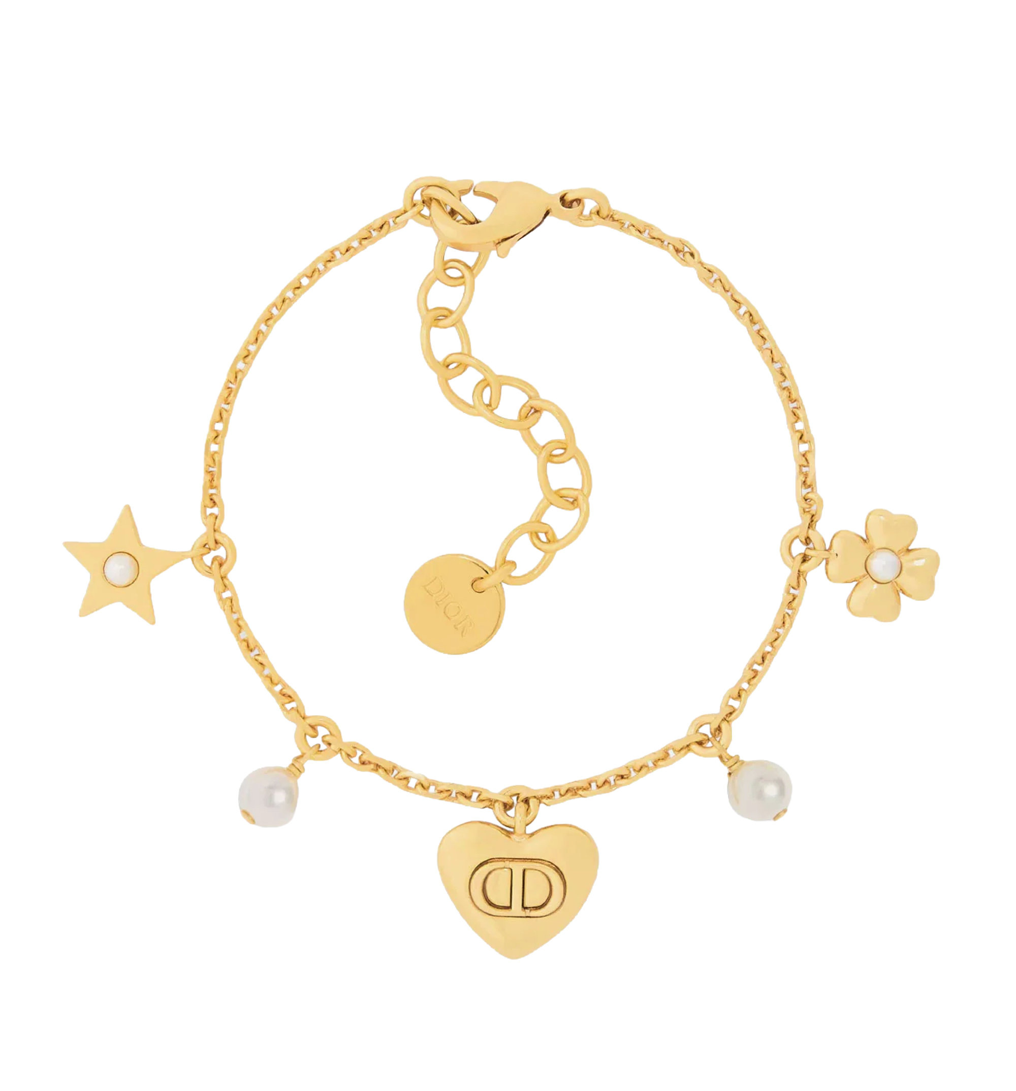 Lucky Dior metal bracelet with golden finish