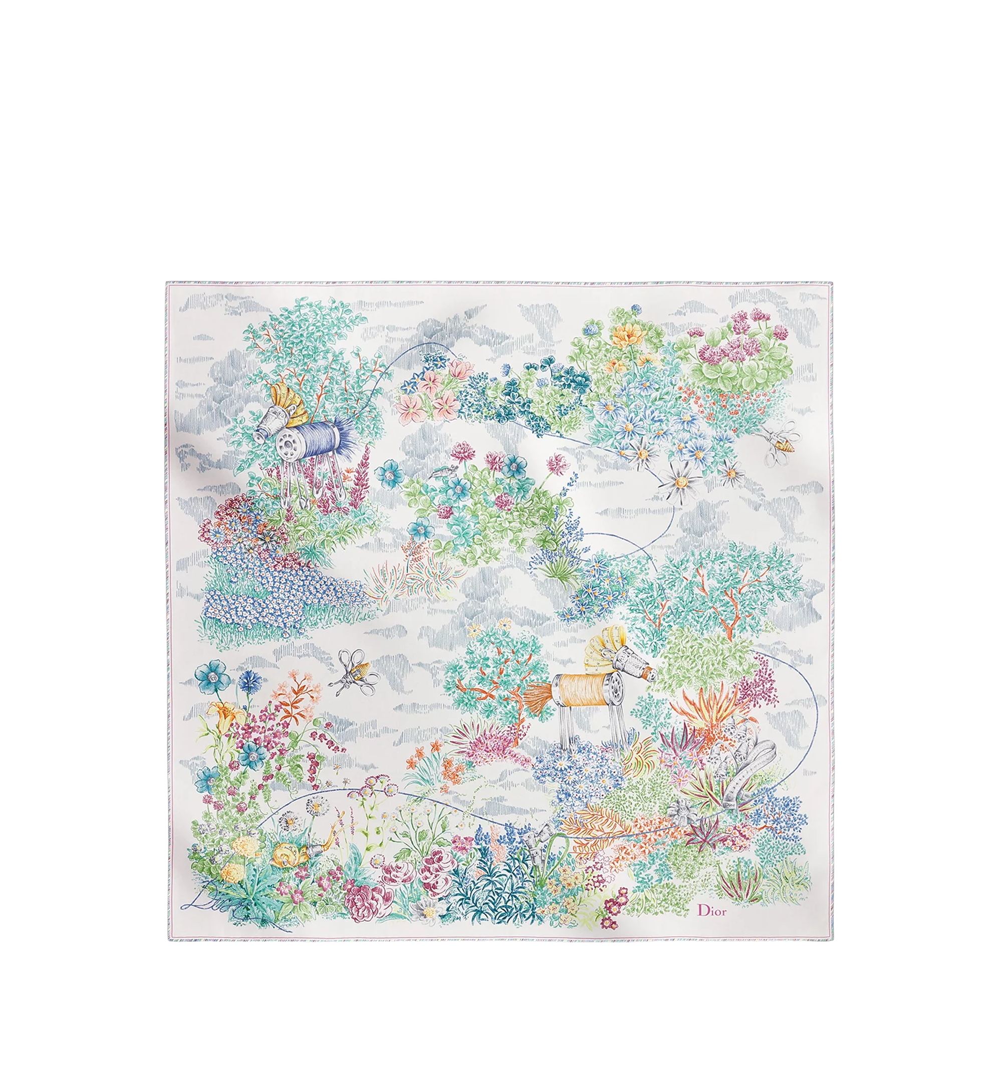 Dior Charming Garden 90 Square Scarf