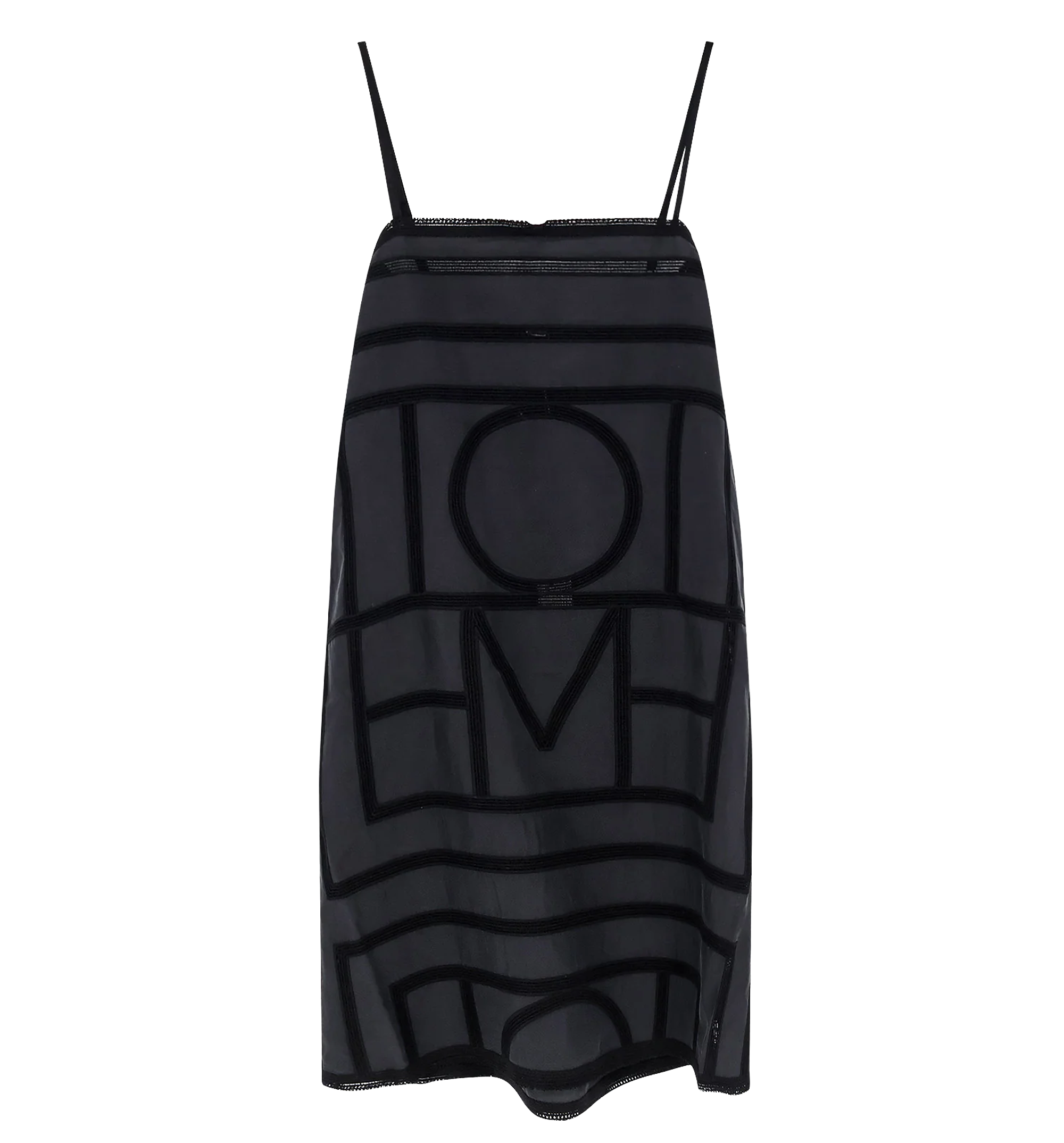 Short silk dress with all-over monogram