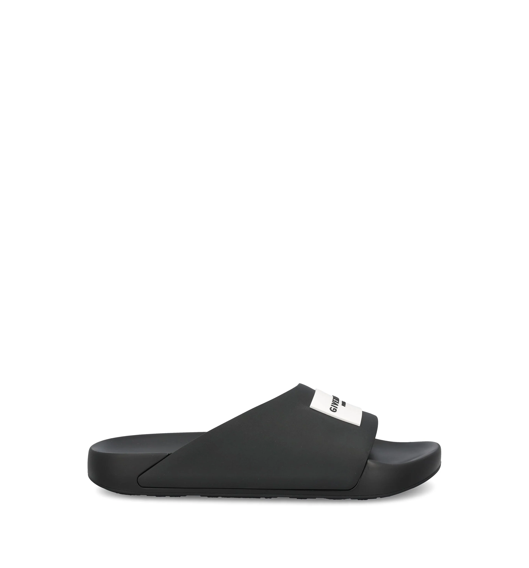 Label Flat Mules In Rubber