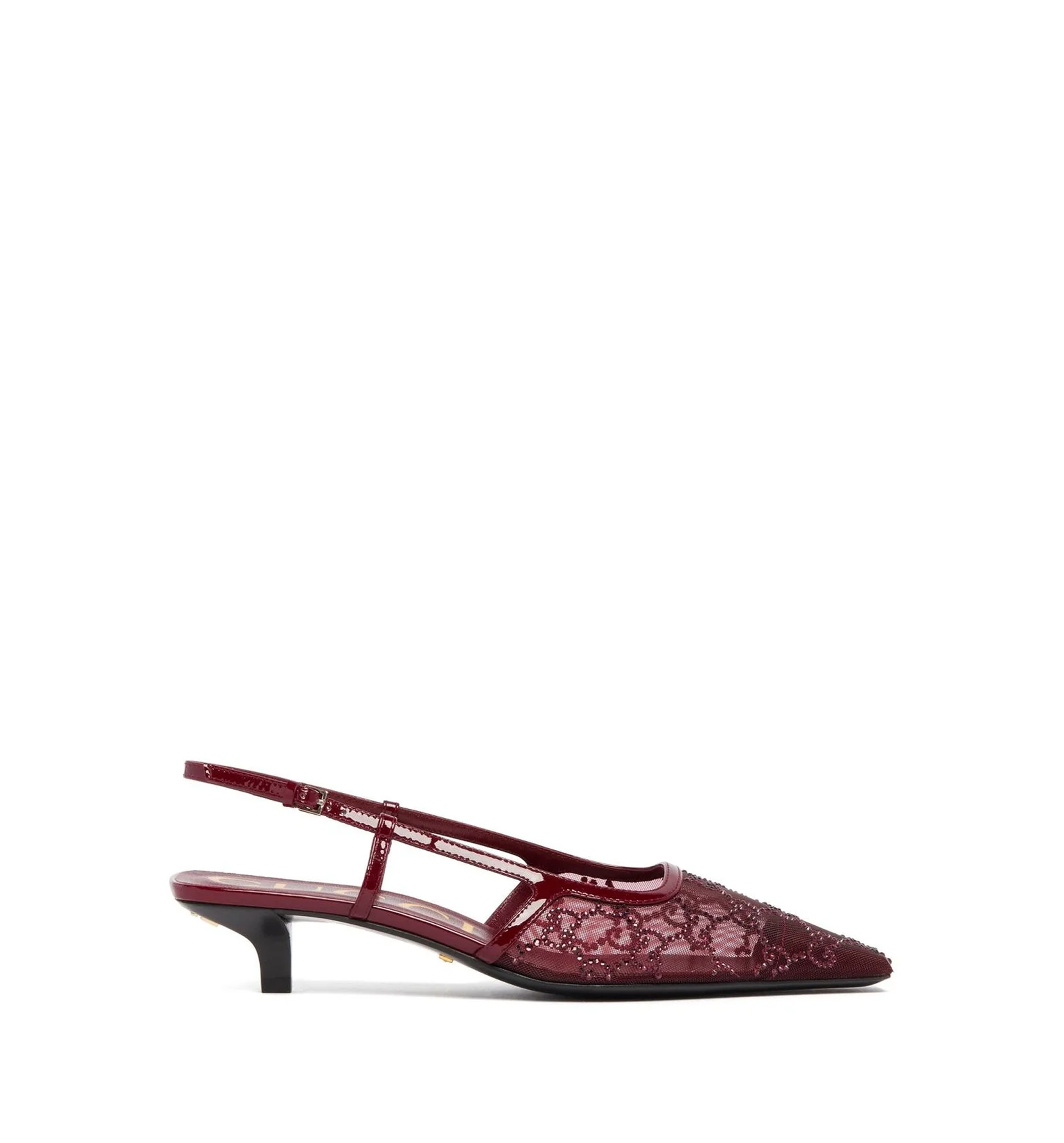 Gucci GG Embellished Slingback Pumps