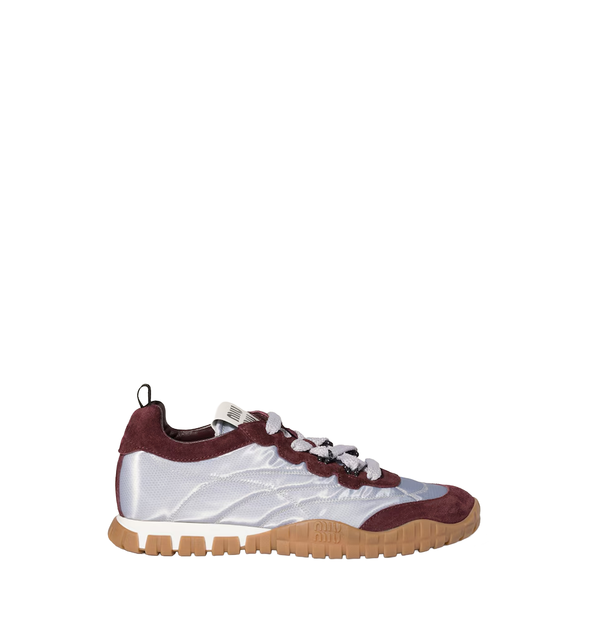 Tyre technical fabric and suede sneakers