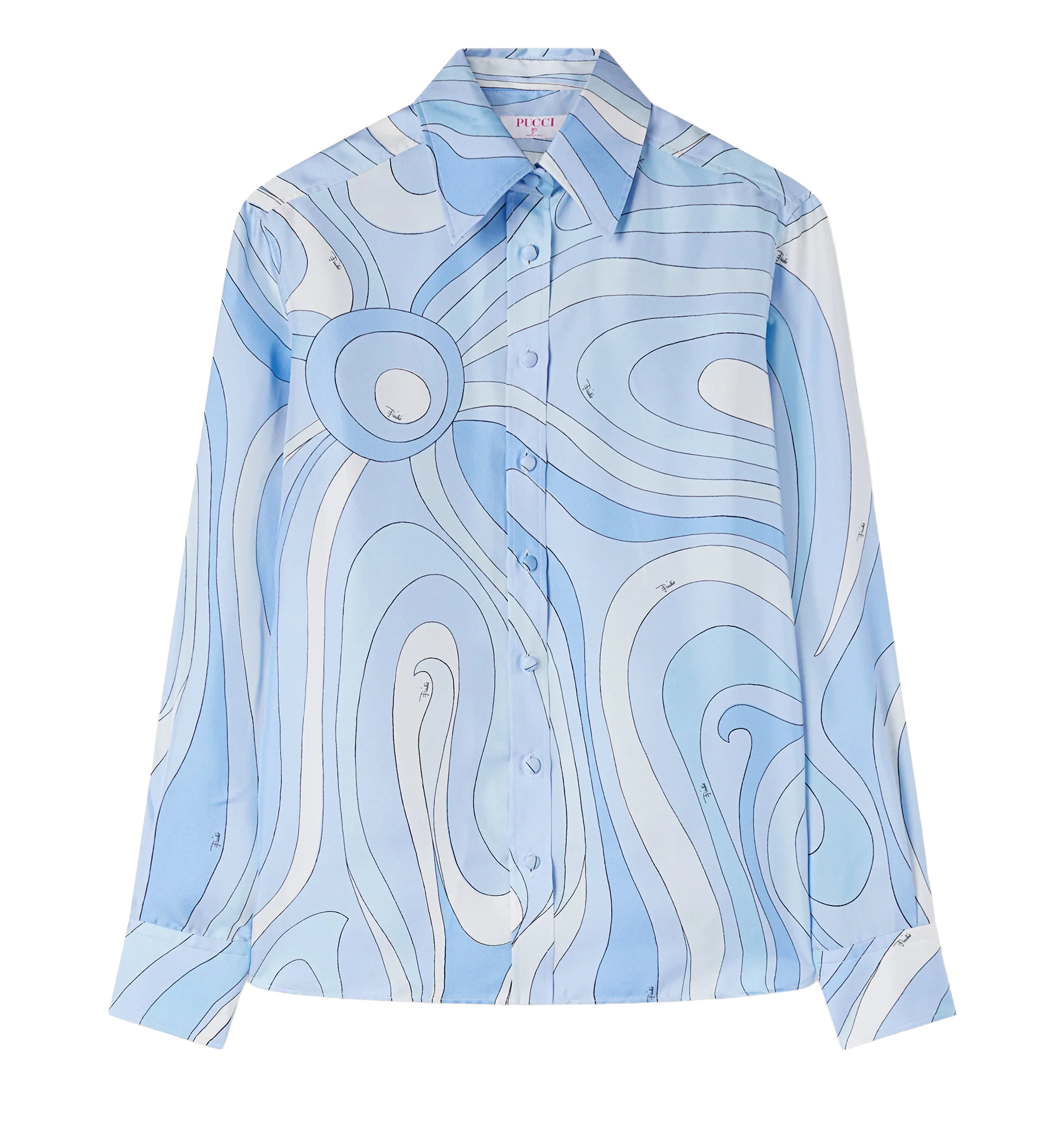Marmo Print Silk Shirt