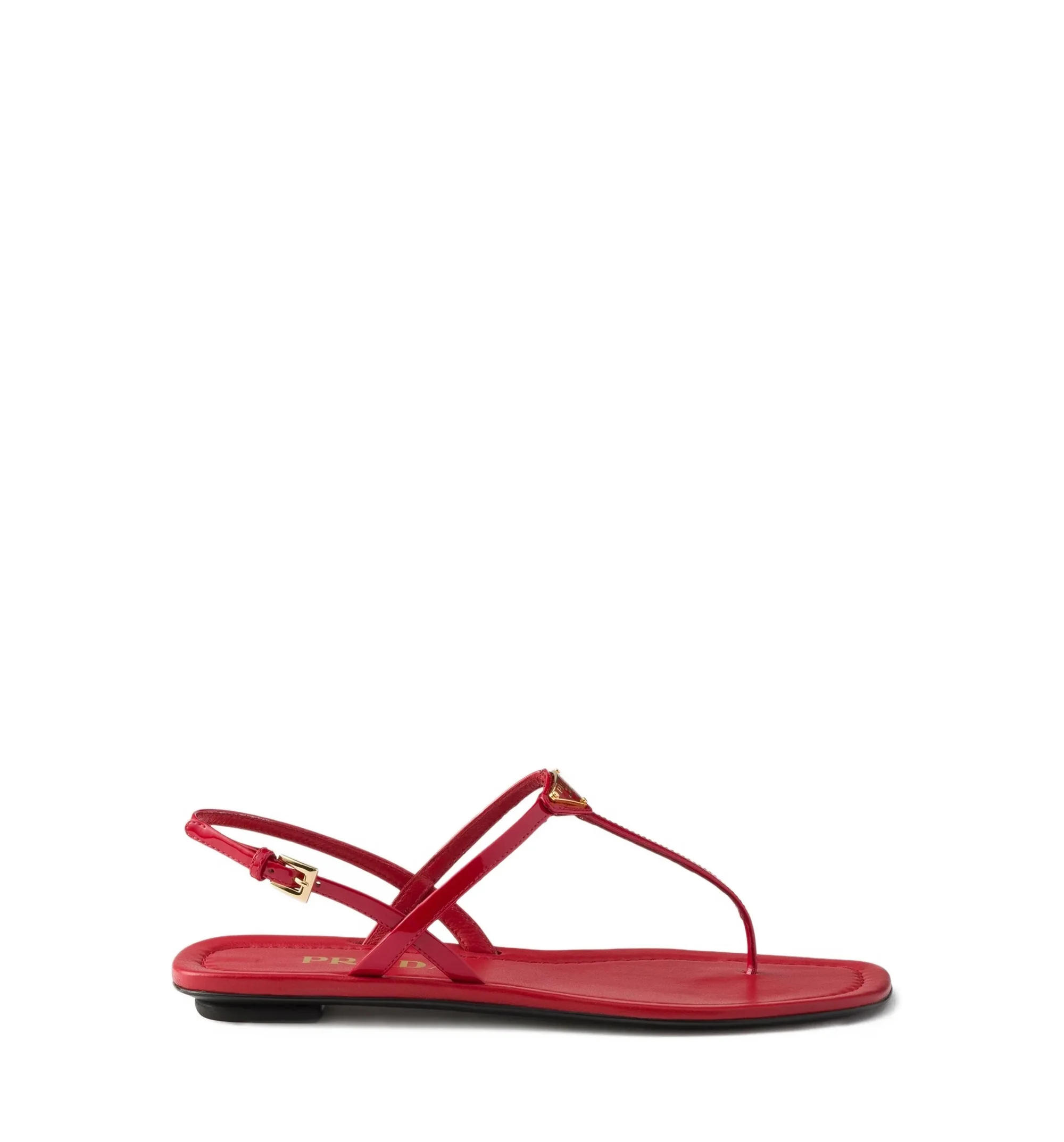 Prada Patent Leather Thong Sandals