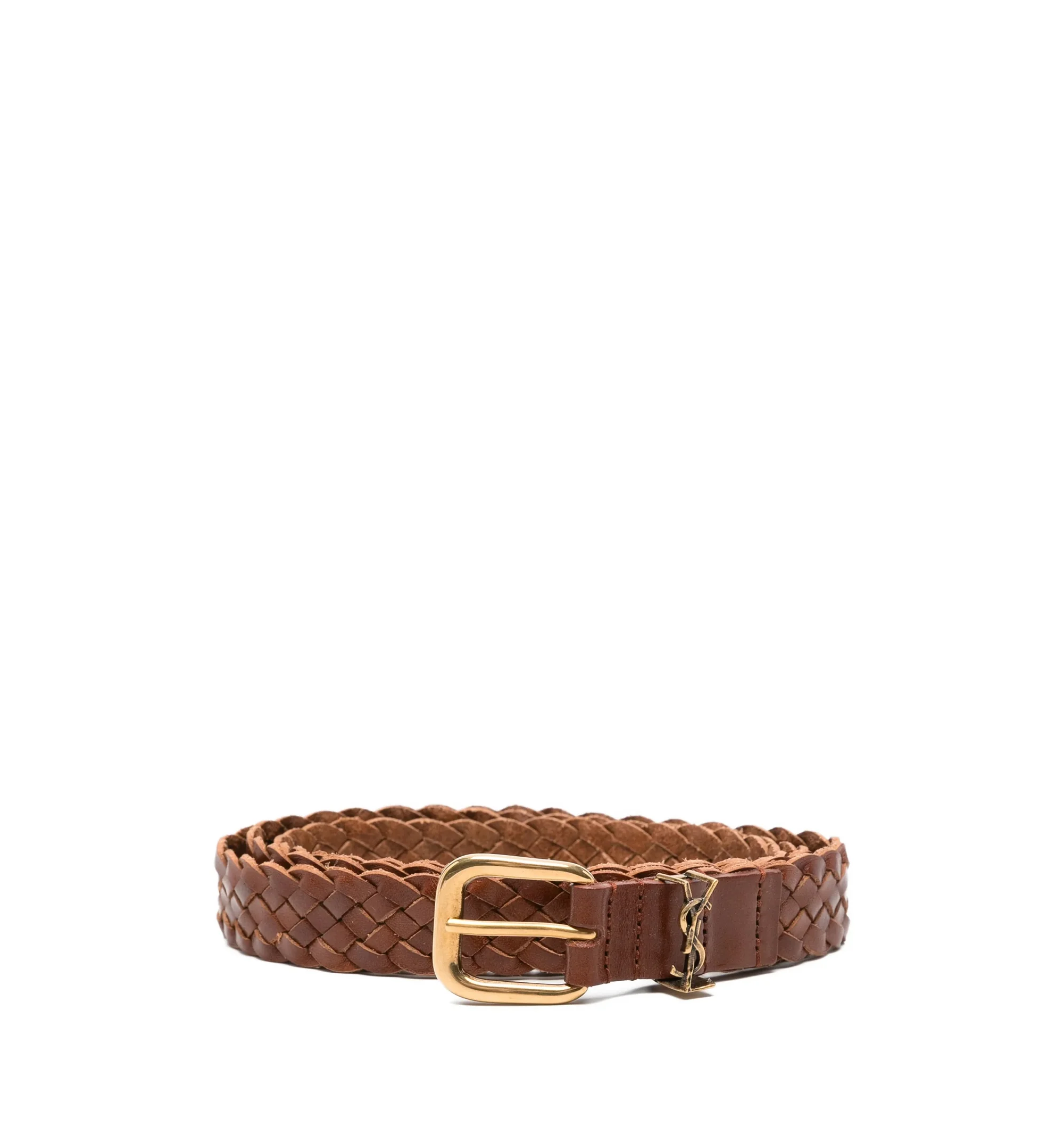 Saint Laurent Braided Buckle Belt