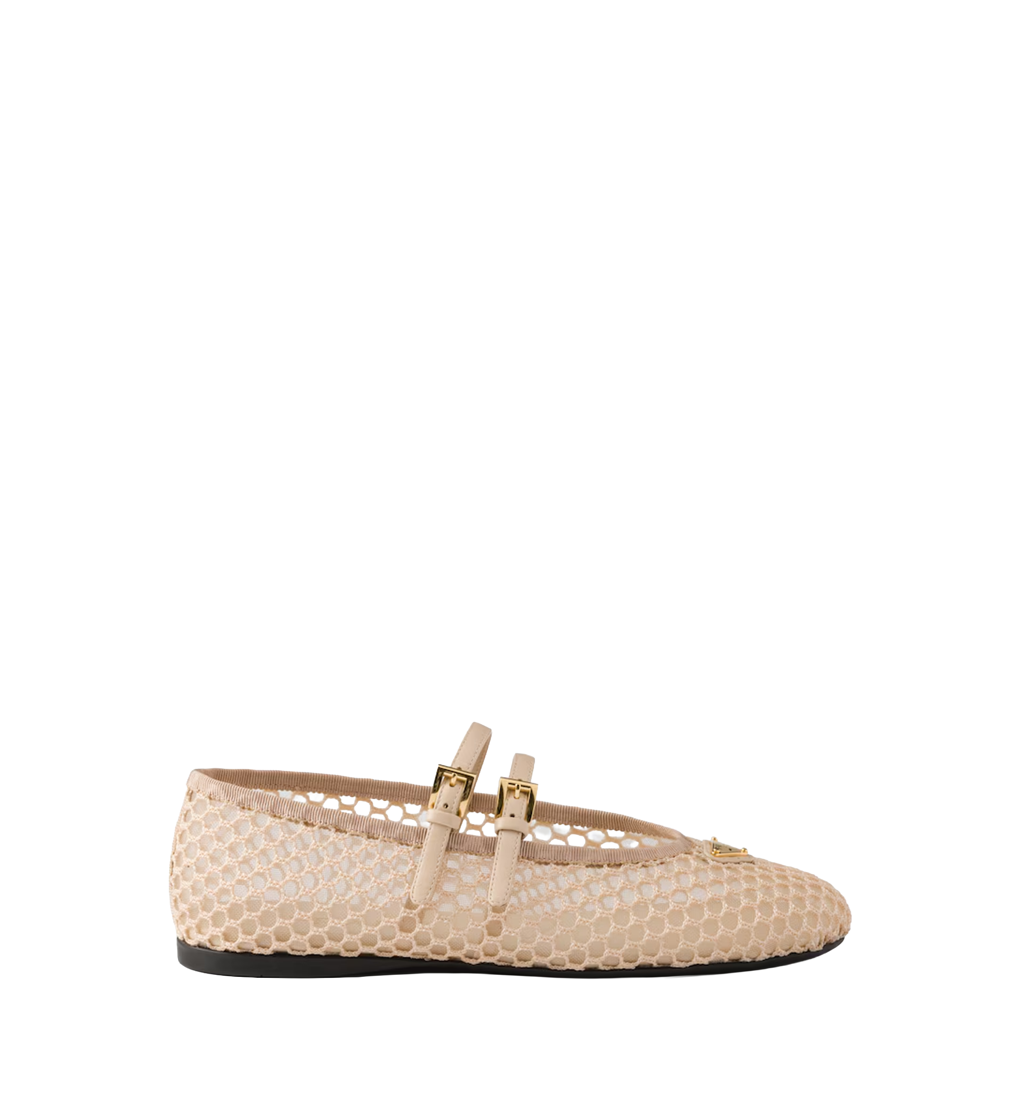 Mesh fabric ballerinas