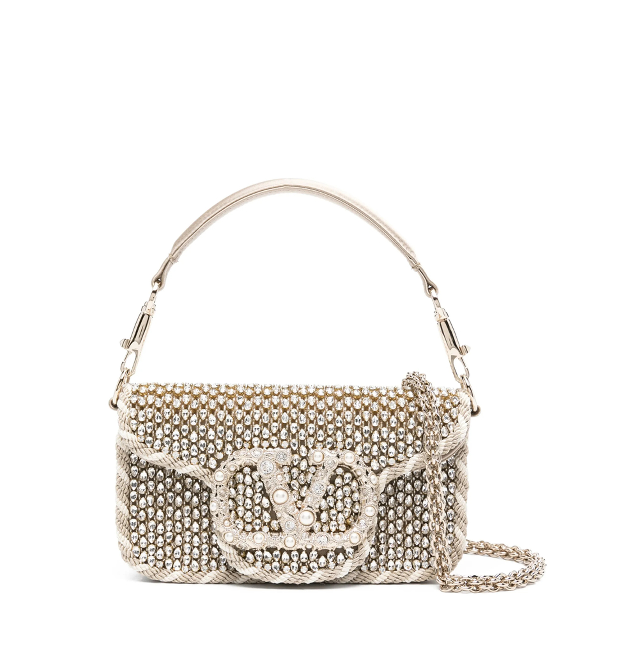 Locò Crystal-embellished Top-handle Bag