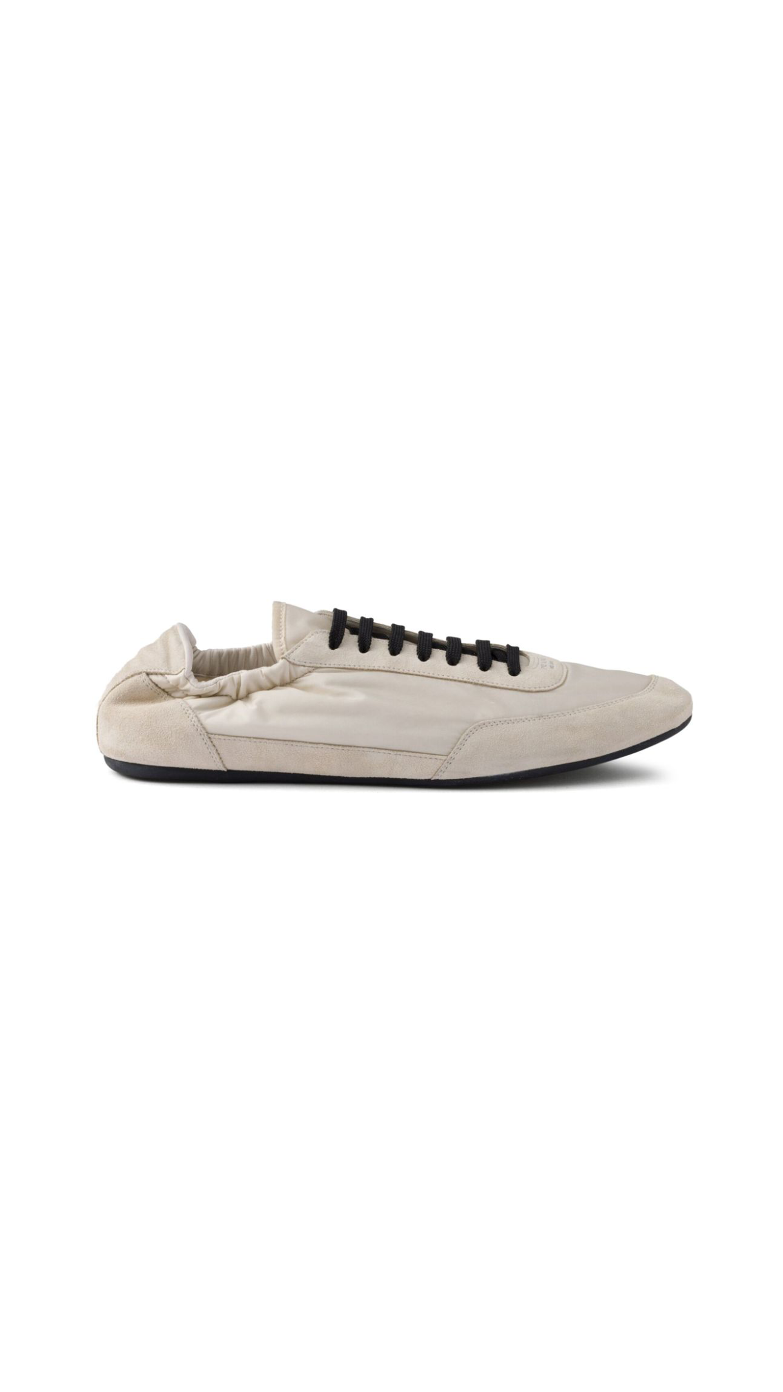 Collapse Re-Nylon and Suede Sneakers - Ivory