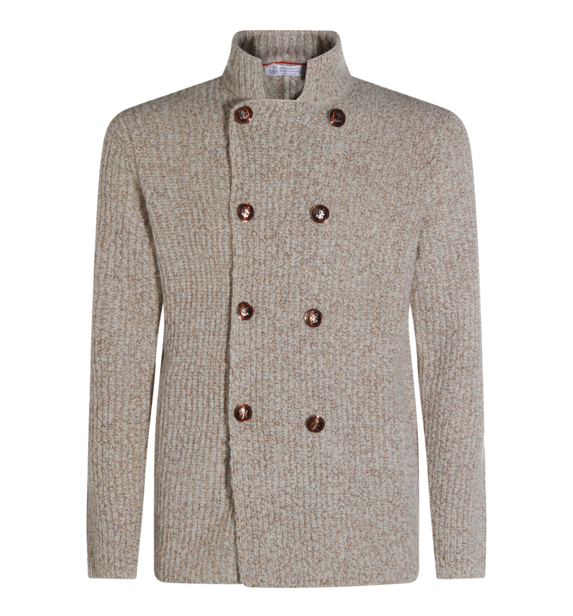 Mouliné Virgin Wool, Silk and Cashmere Cardigan