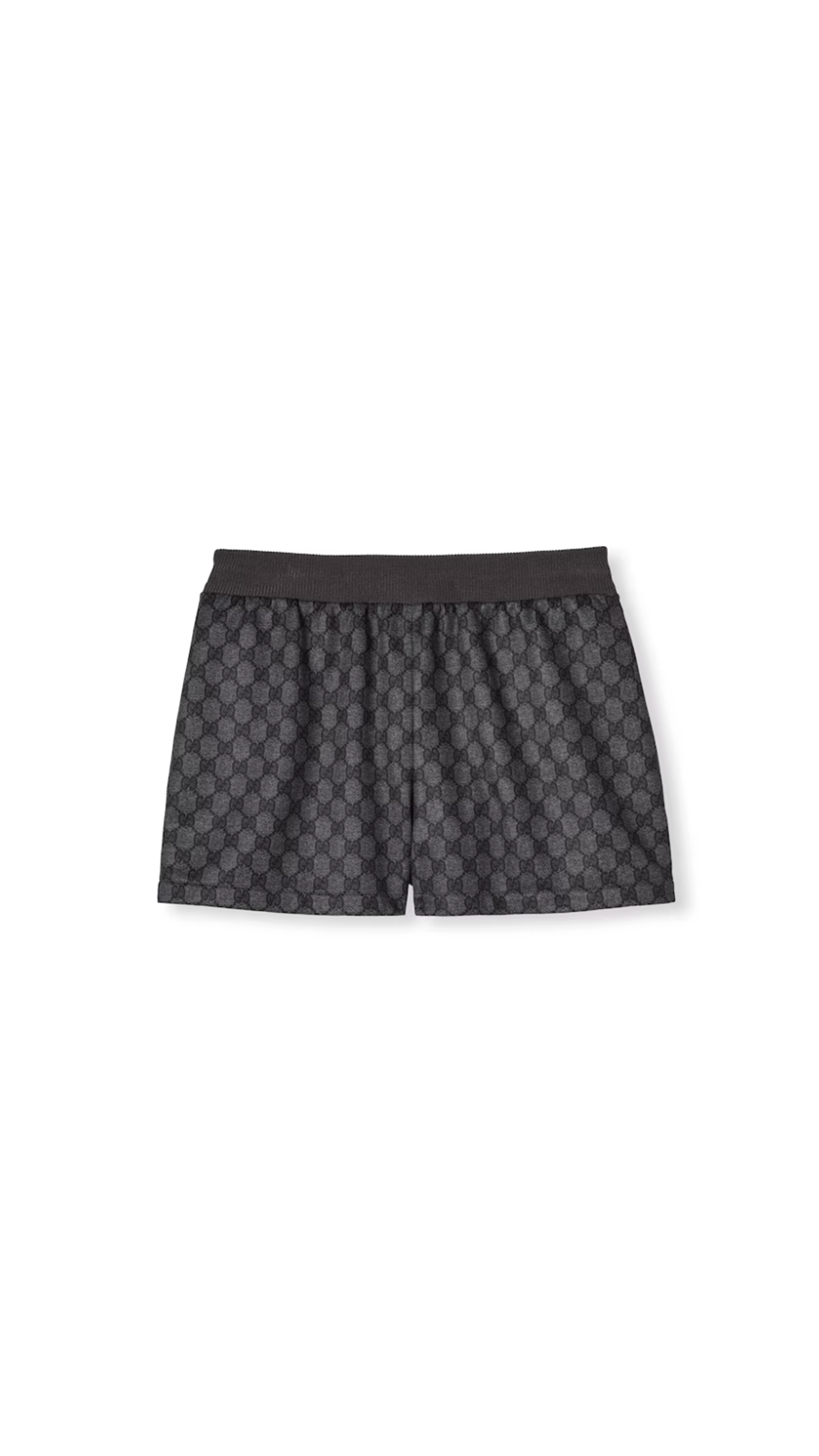Printed Technical Jersey Shorts - Grey