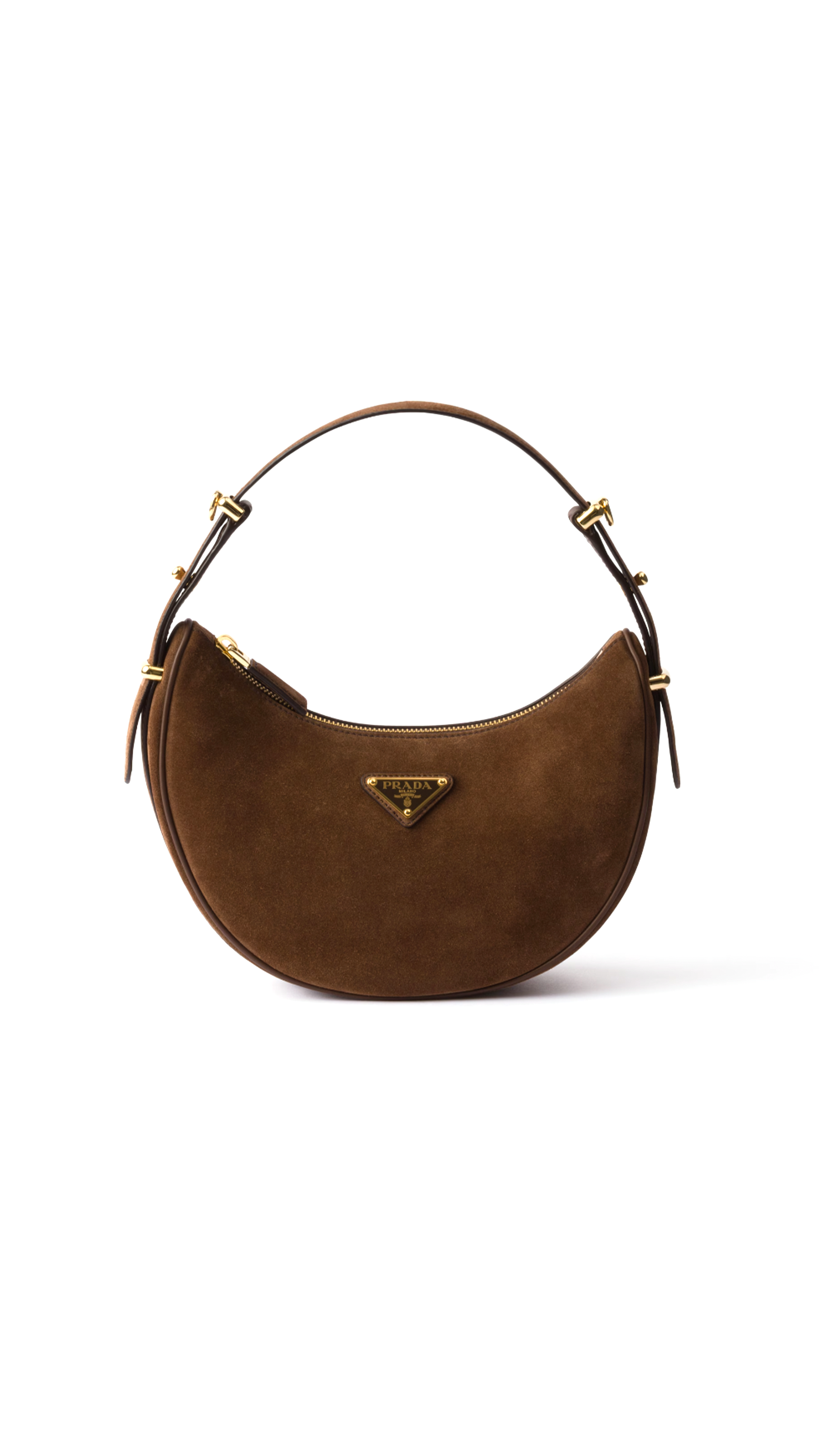 Arqué Suede Shoulder Bag - Cocoa Brown