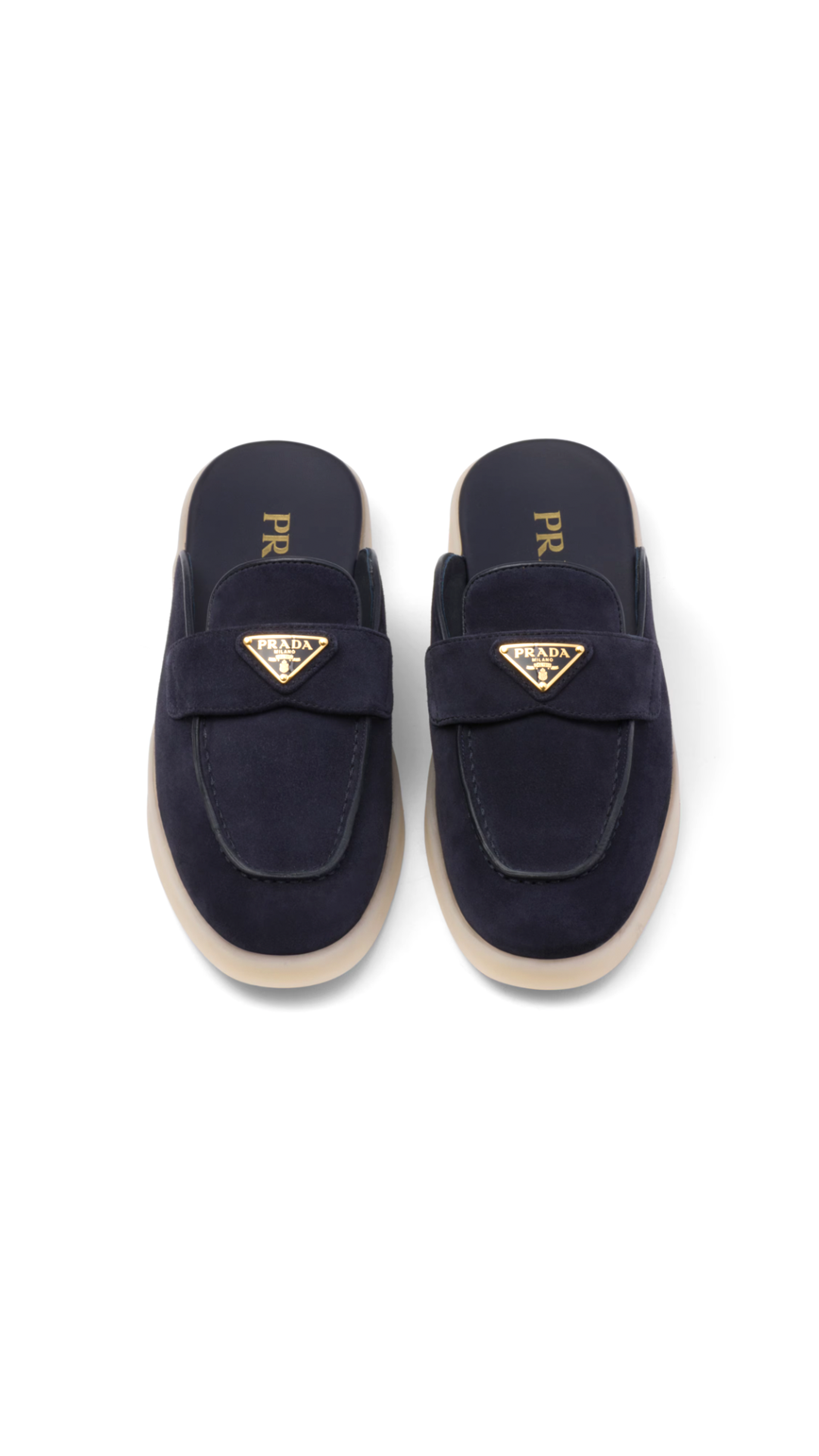 Suede Mules - Navy