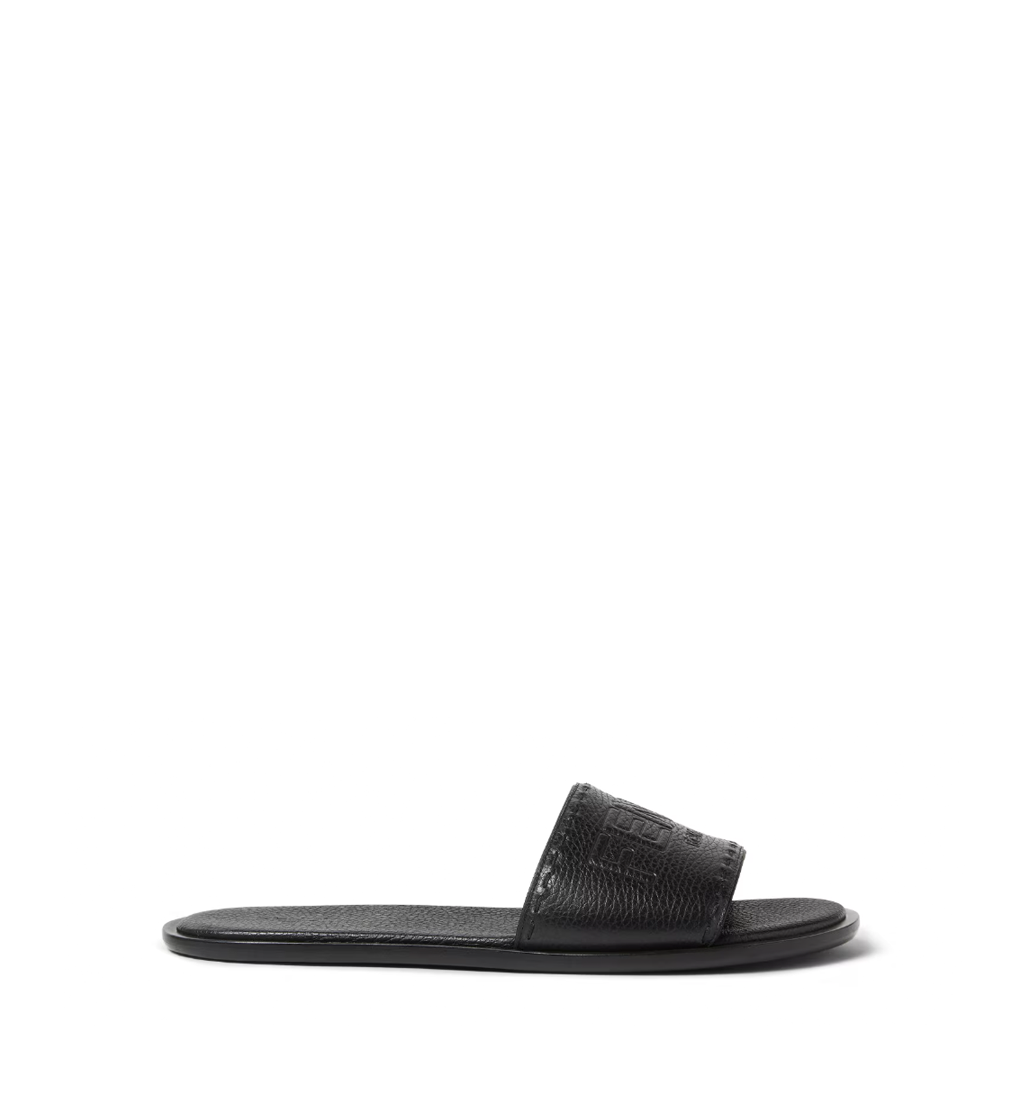 Fendi Roma Leather Slides