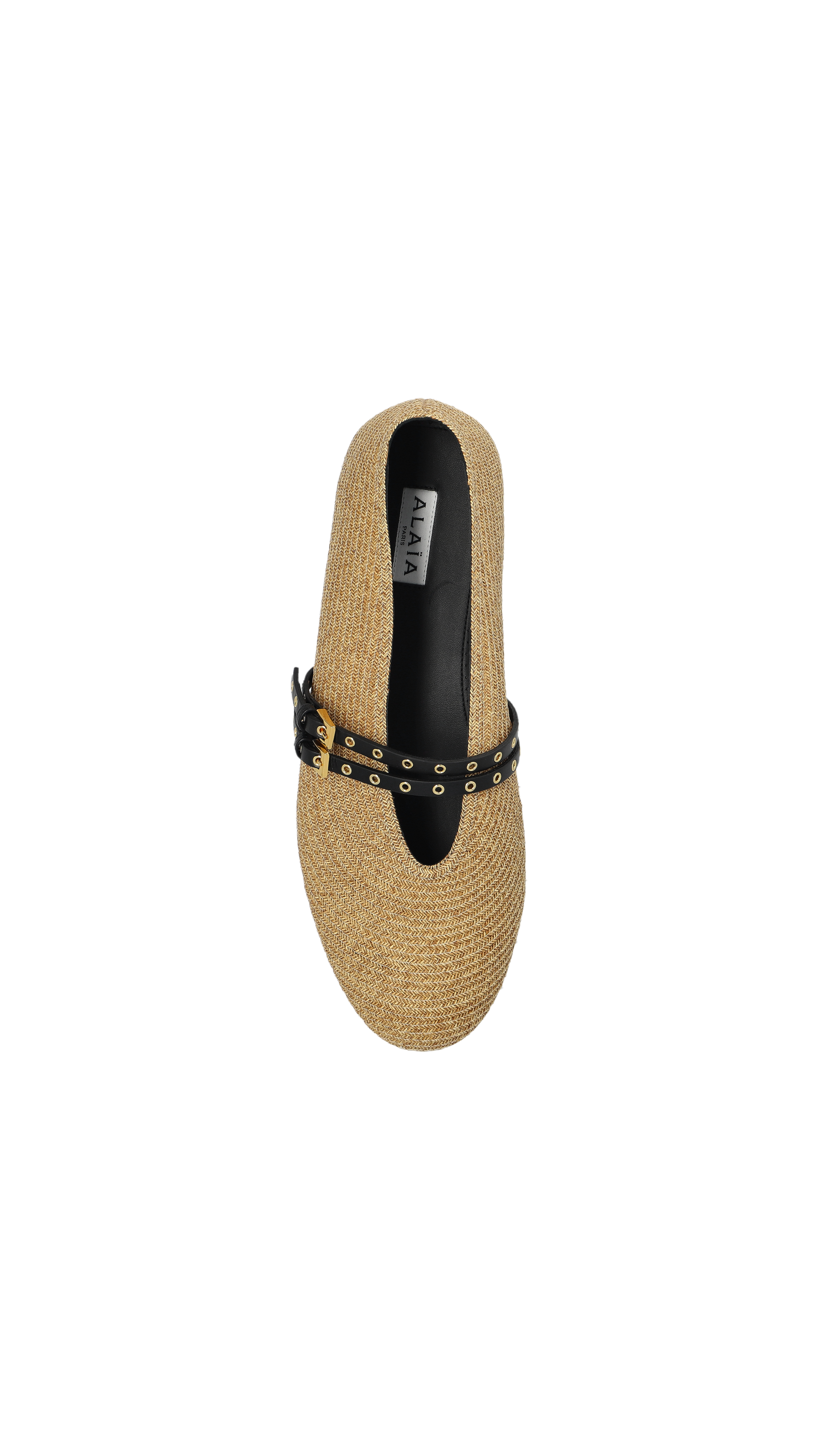 Ballet Flats in Paper Straw - Beige