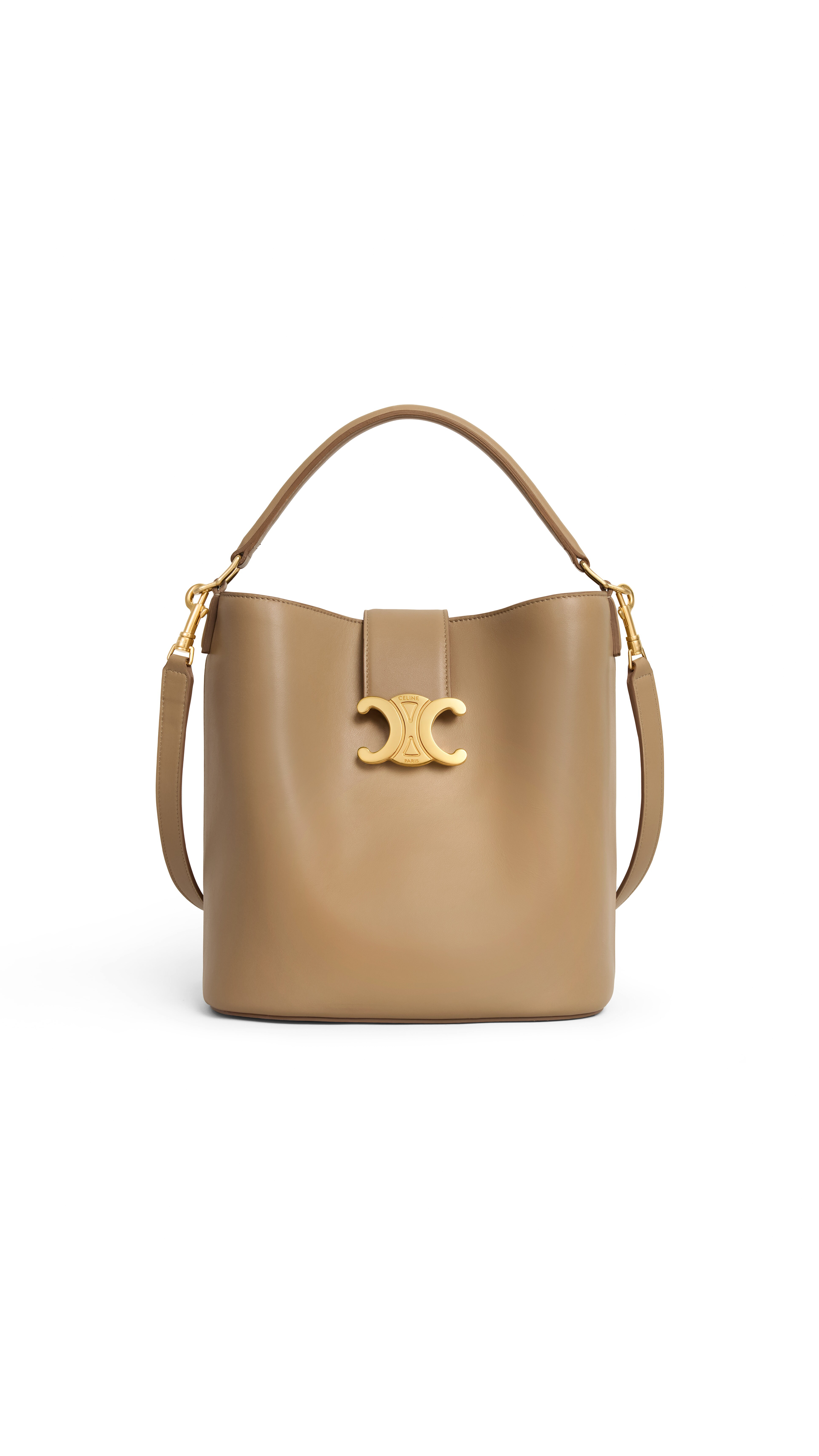Medium Louise Bag in Smooth Calfskin - Smoked Brown