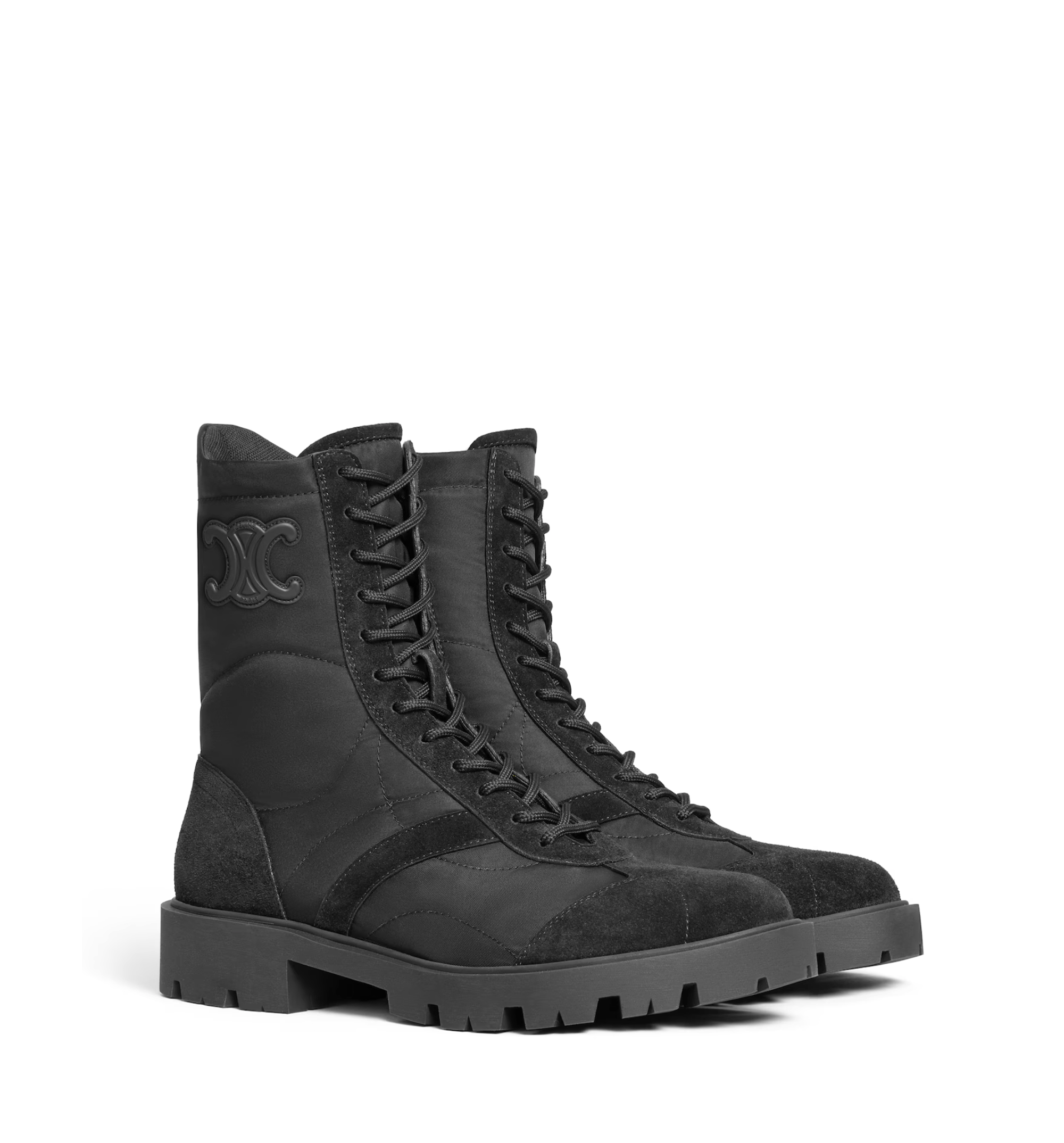 Margaret Boot in Nylon and Suede Calfskin