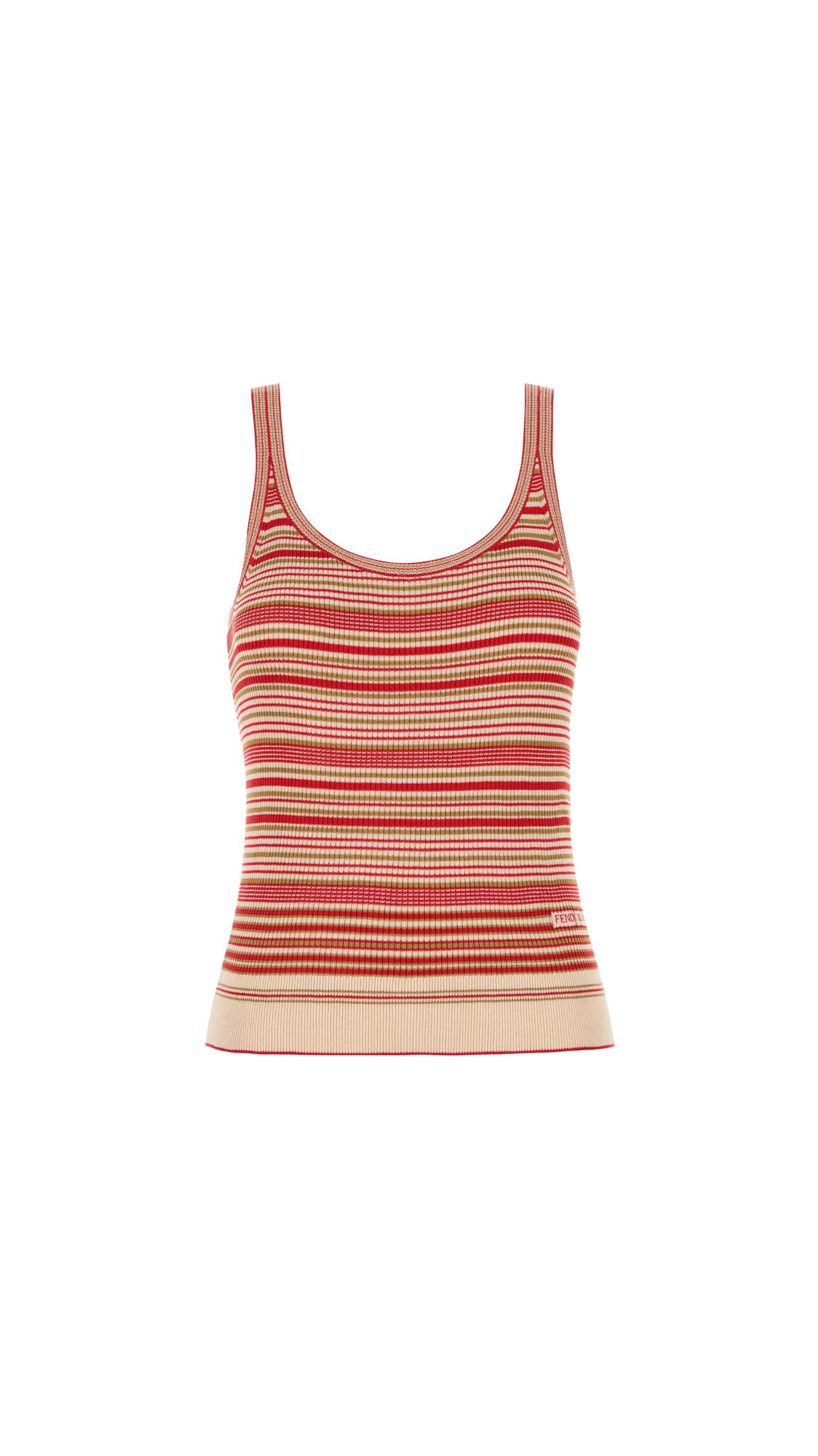 Striped Cotton and Silk Shirt - Beige/Coral