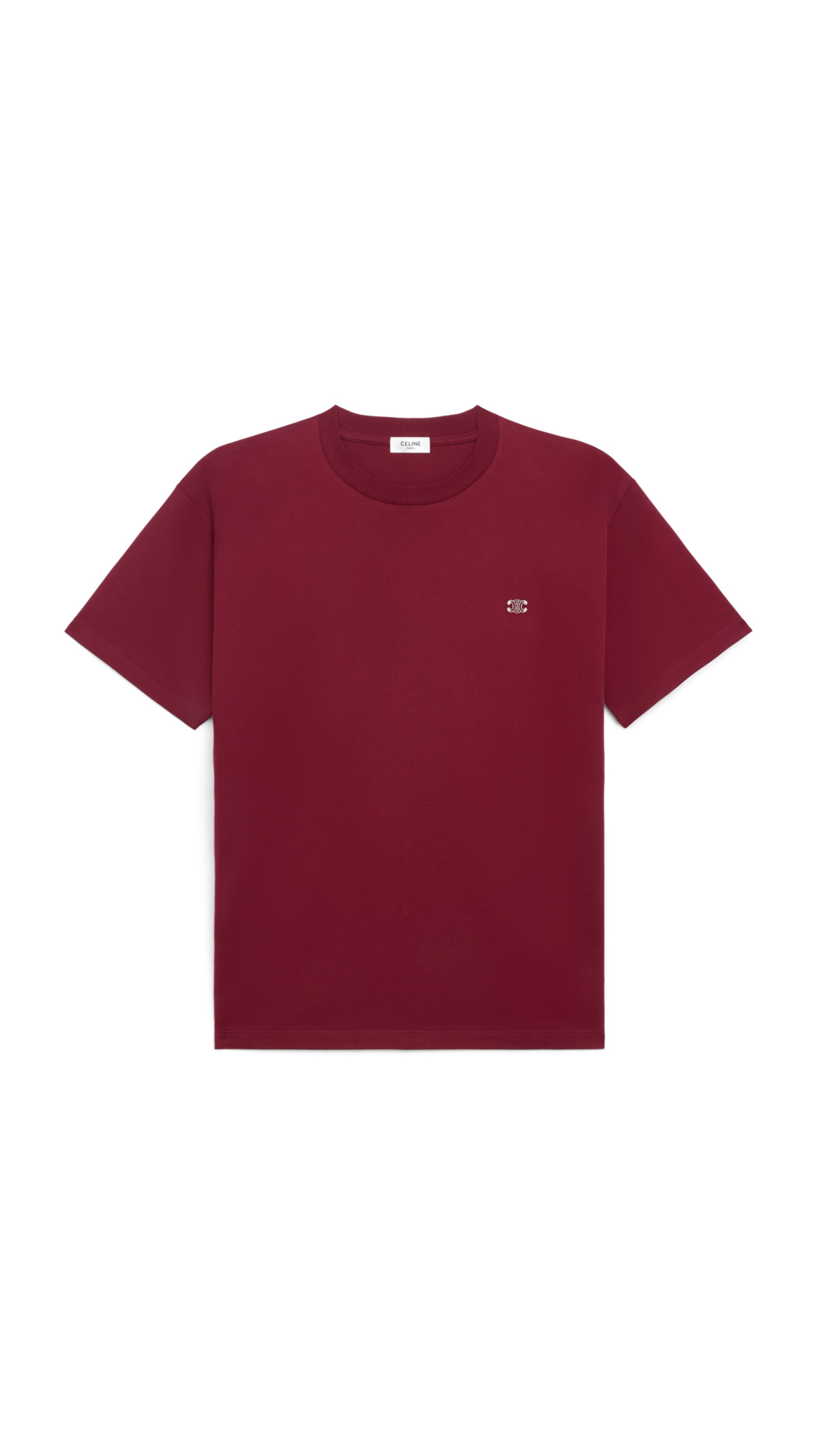 Loose Triomphe T-shirt in Cotton Jersey - Vintage Burgundy/Ecru