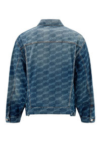 BB Monogram Large Fit Jacket - Blue.