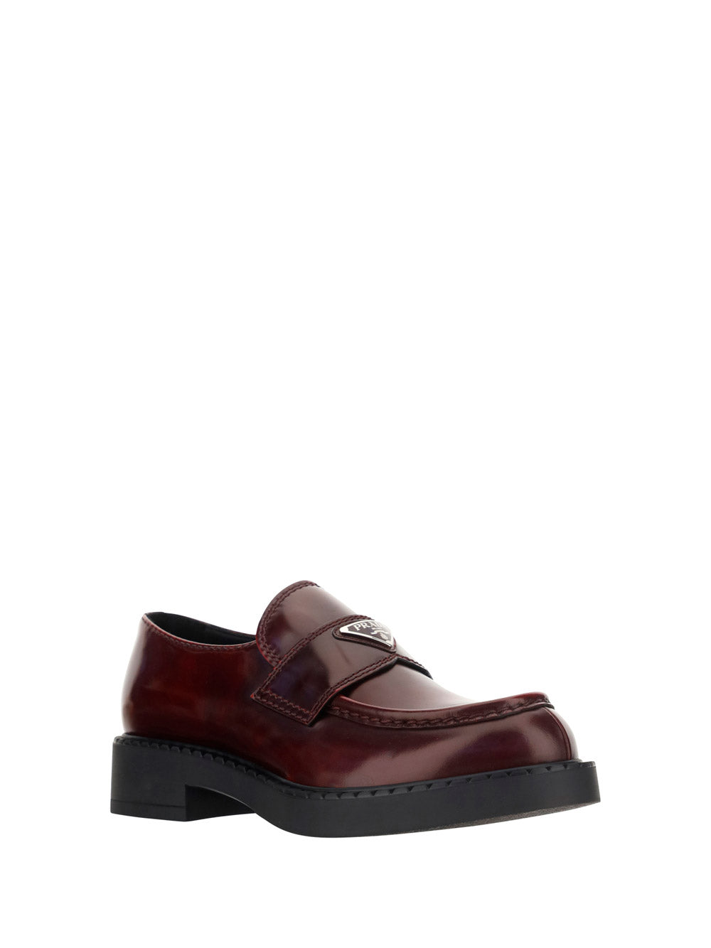 Chocolate Brushed Leather Loafers - Porpora Fume