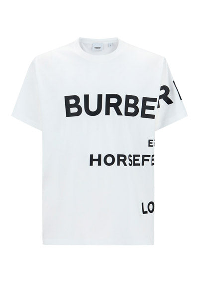 Horseferry Print Cotton Oversized T-shirt - White