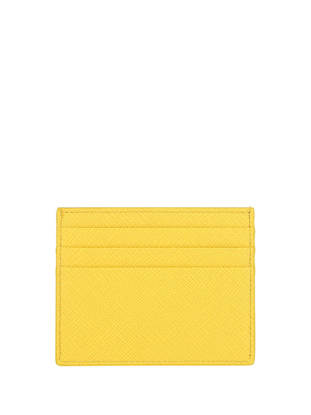 Saffiano Leather Card Holder - Sunny Yellow