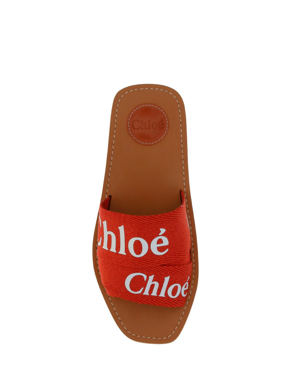 Woody Flat Mule - Terracotta Red