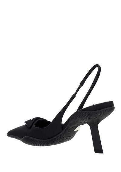 Re-Nylon Slingback Pumps - Black