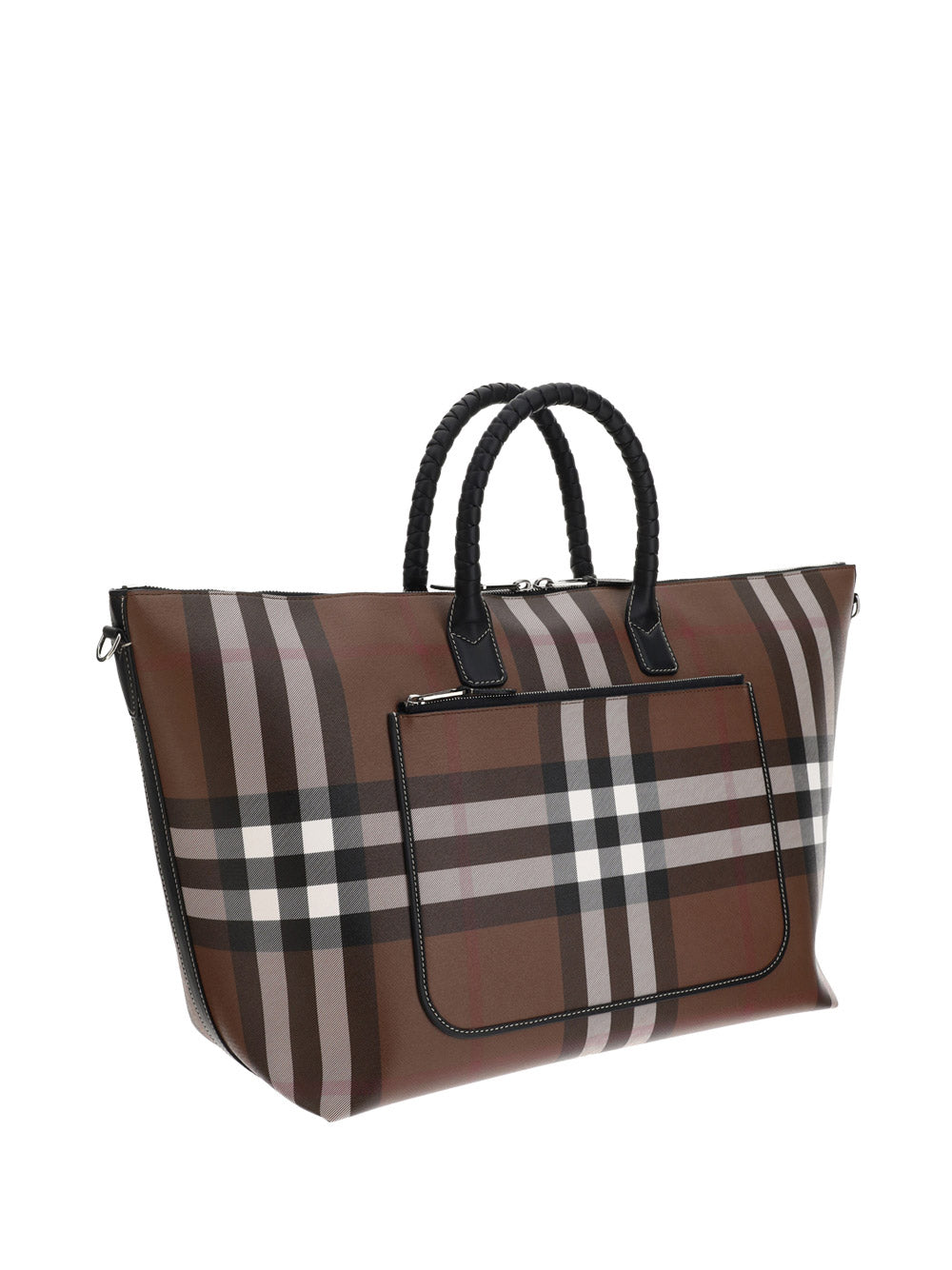 Burberry Birch Brown Check Canvas and Leather Extra Large Beach Tote  Burberry