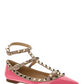 Patent Rockstud Caged Ballet Flat - Pink / Poudre