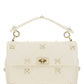 Large Roman Stud The Shoulder Bag with Chain and Enameled Studs - Ivory