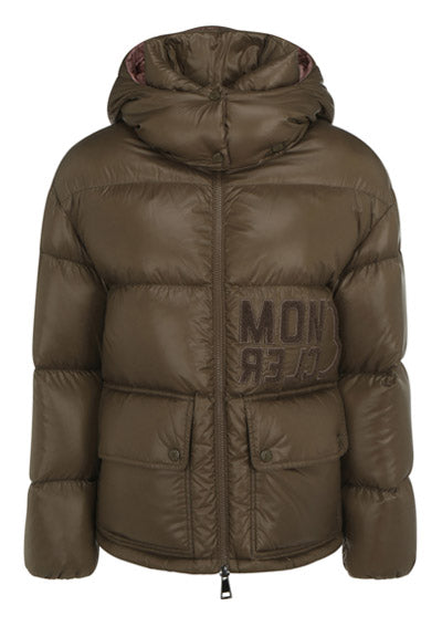 Short Abbaye Down Jacket - Mud Brown