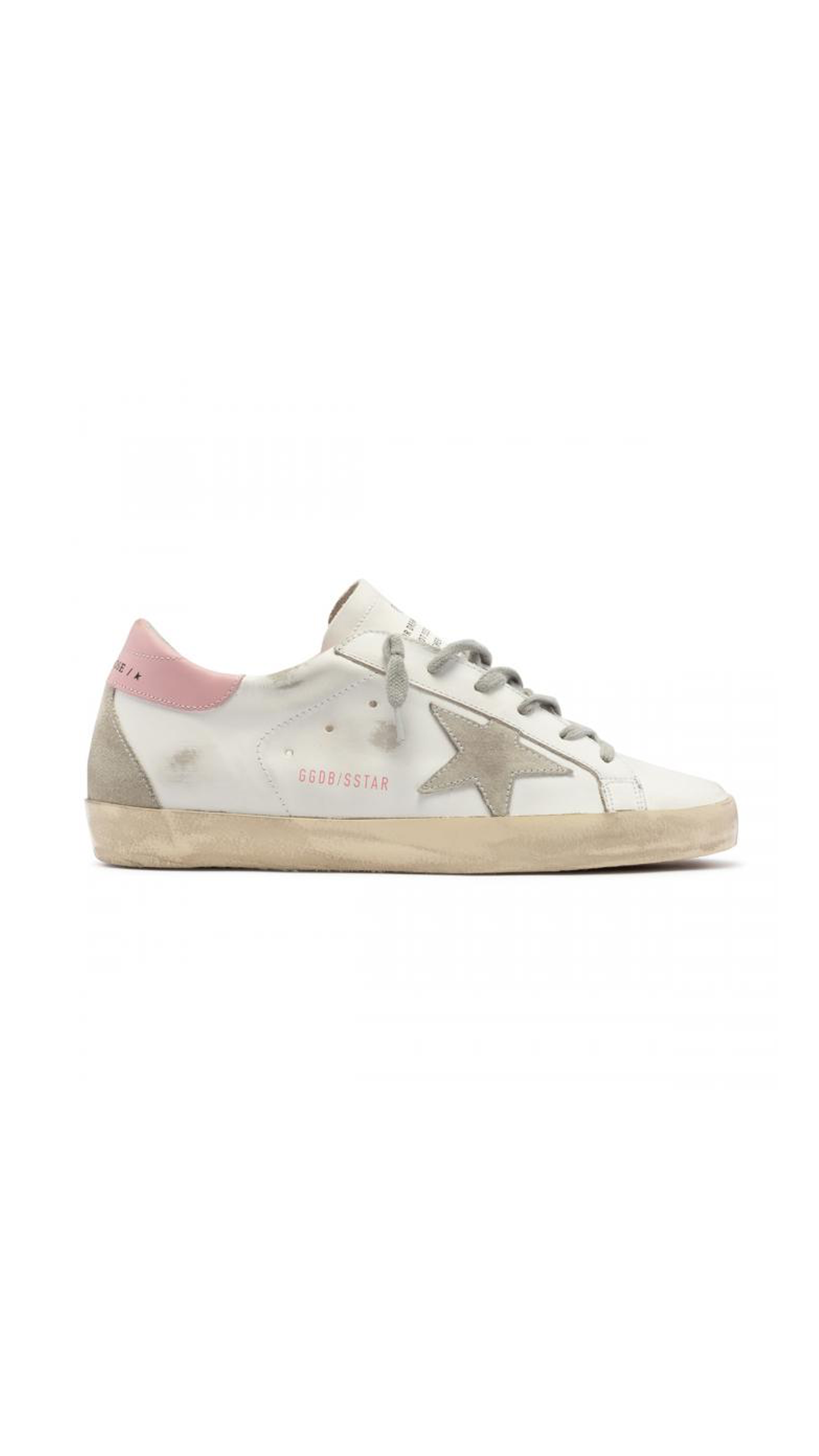 Superstar Sneakers in Leather and Suede - White / Pink