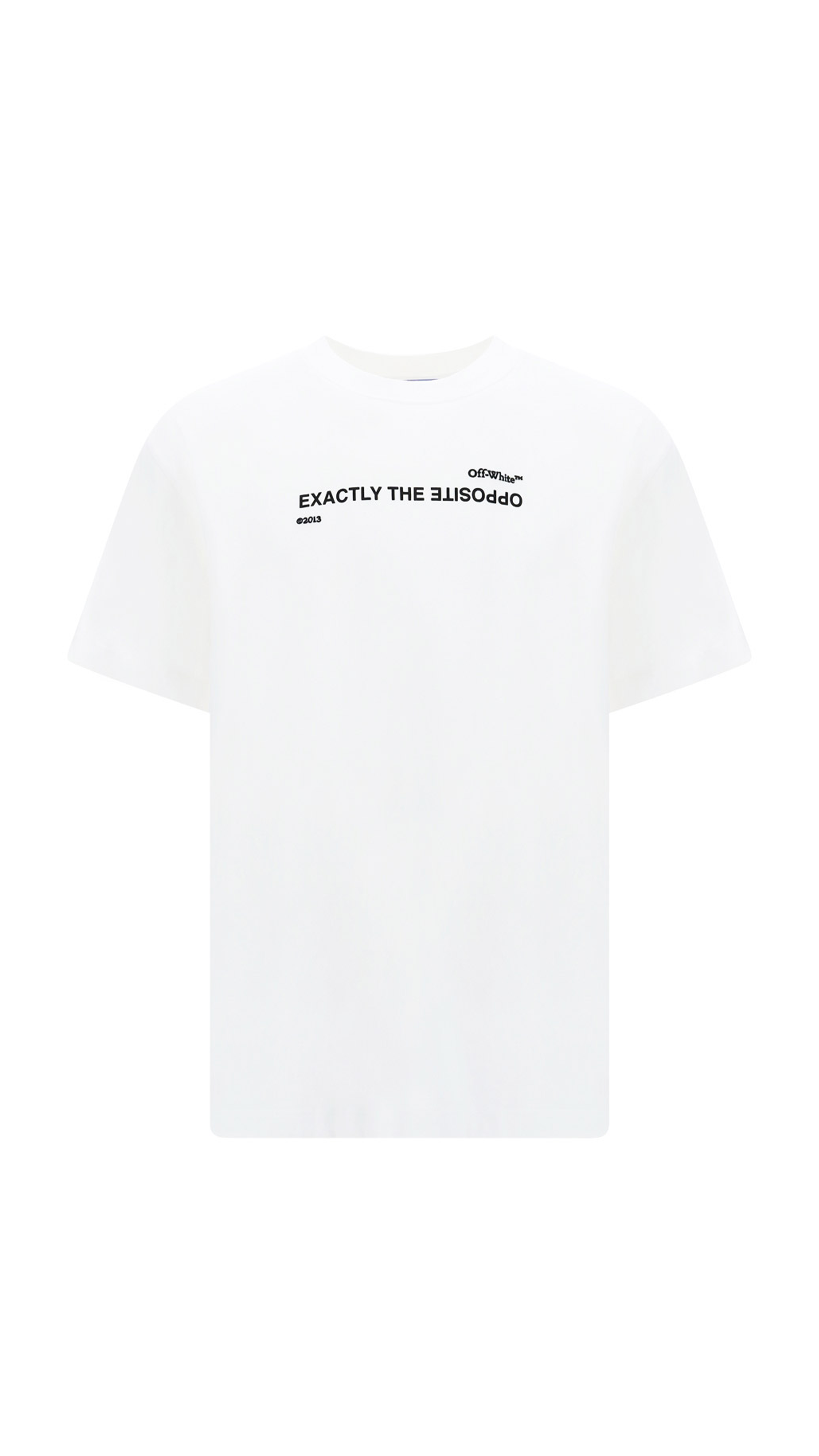 Spiral Opp Over S/S Tee - White