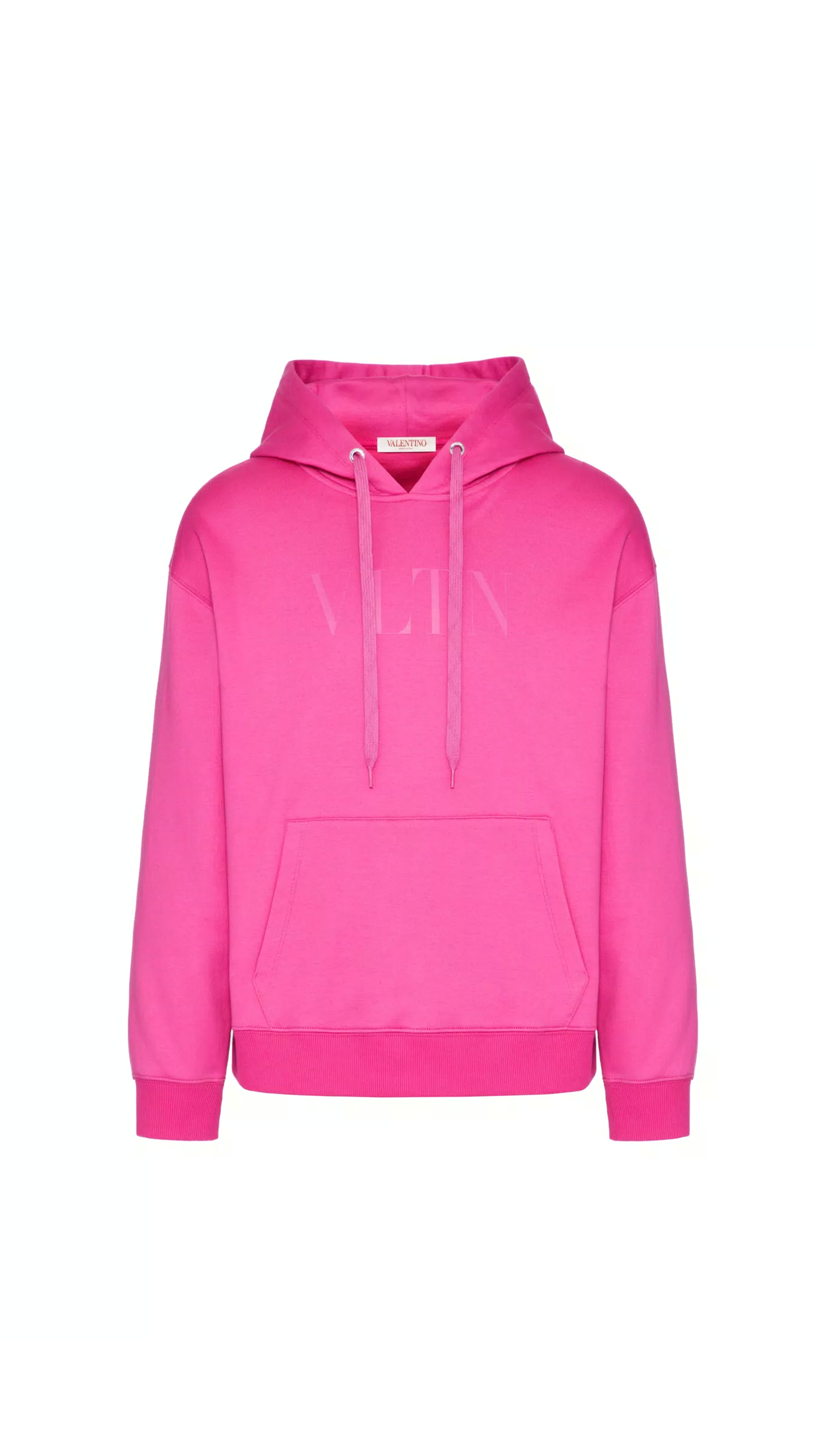 Hooded Sweatshirt with VLTN Print - Pink PP