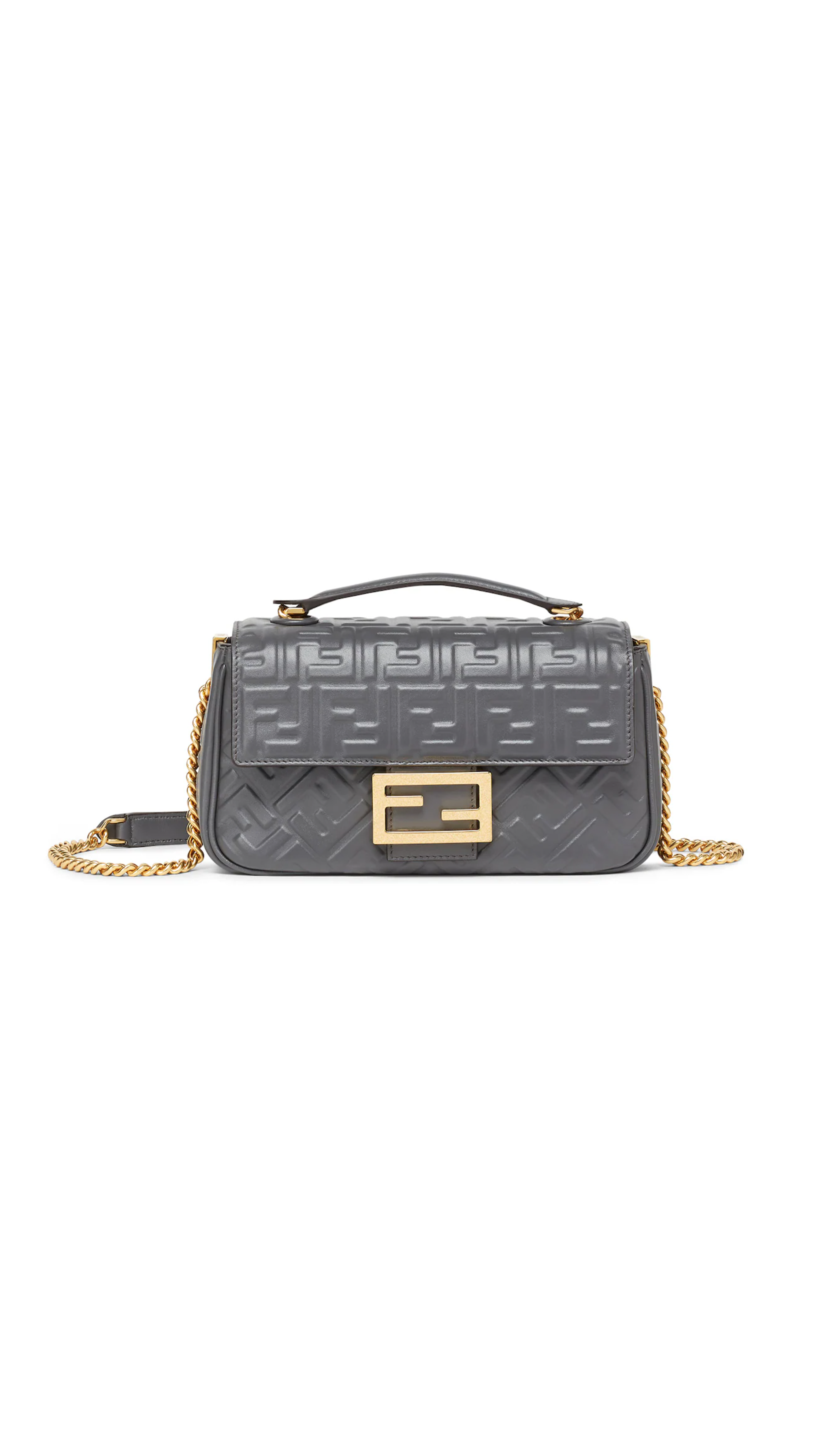 Baguette Chain Midi Bag - Gray