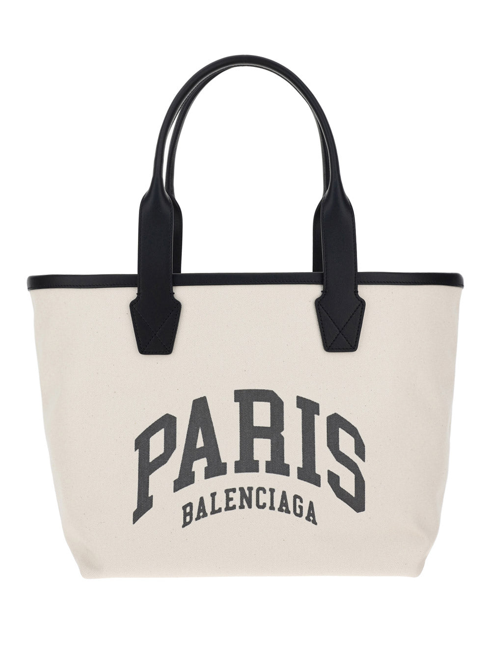 Cities Paris Jumbo Small Tote Bag - Beige / Black.