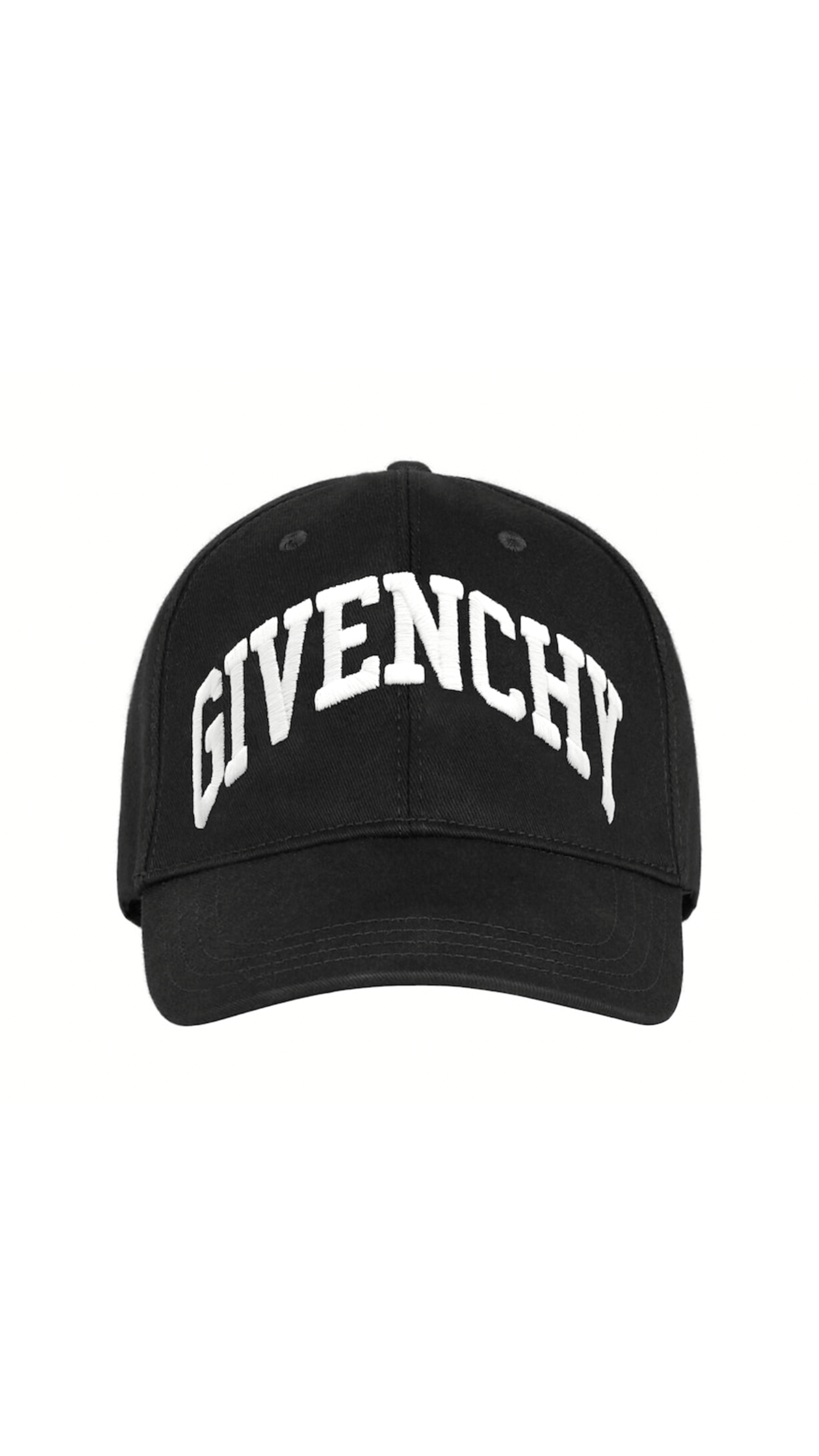 College Embroidered Cap - Black/White