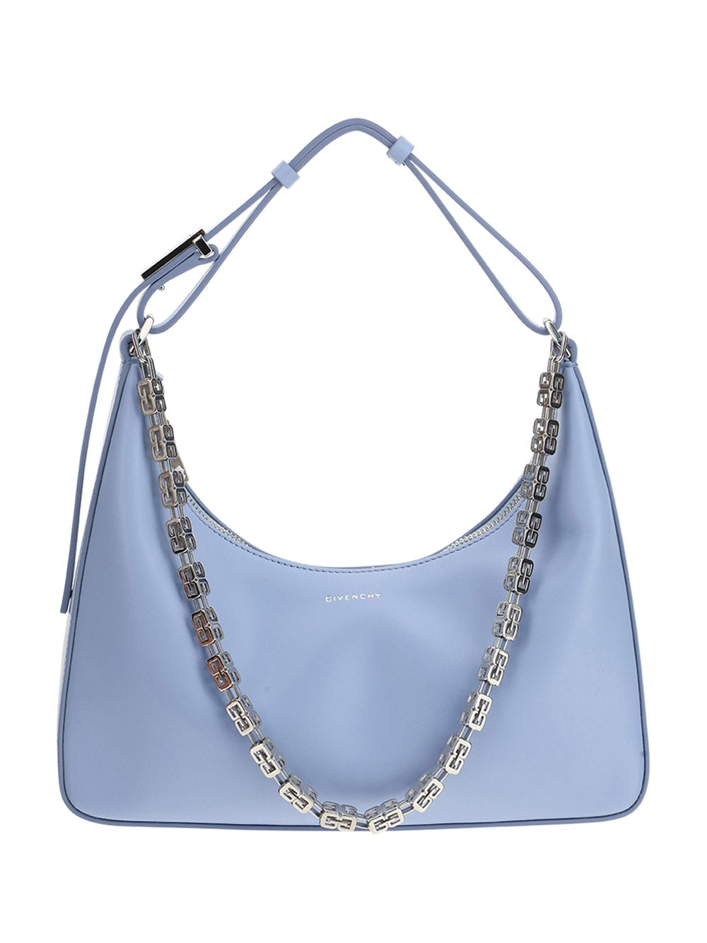 Small Moon Cut Out Bag In Leather - Lavender