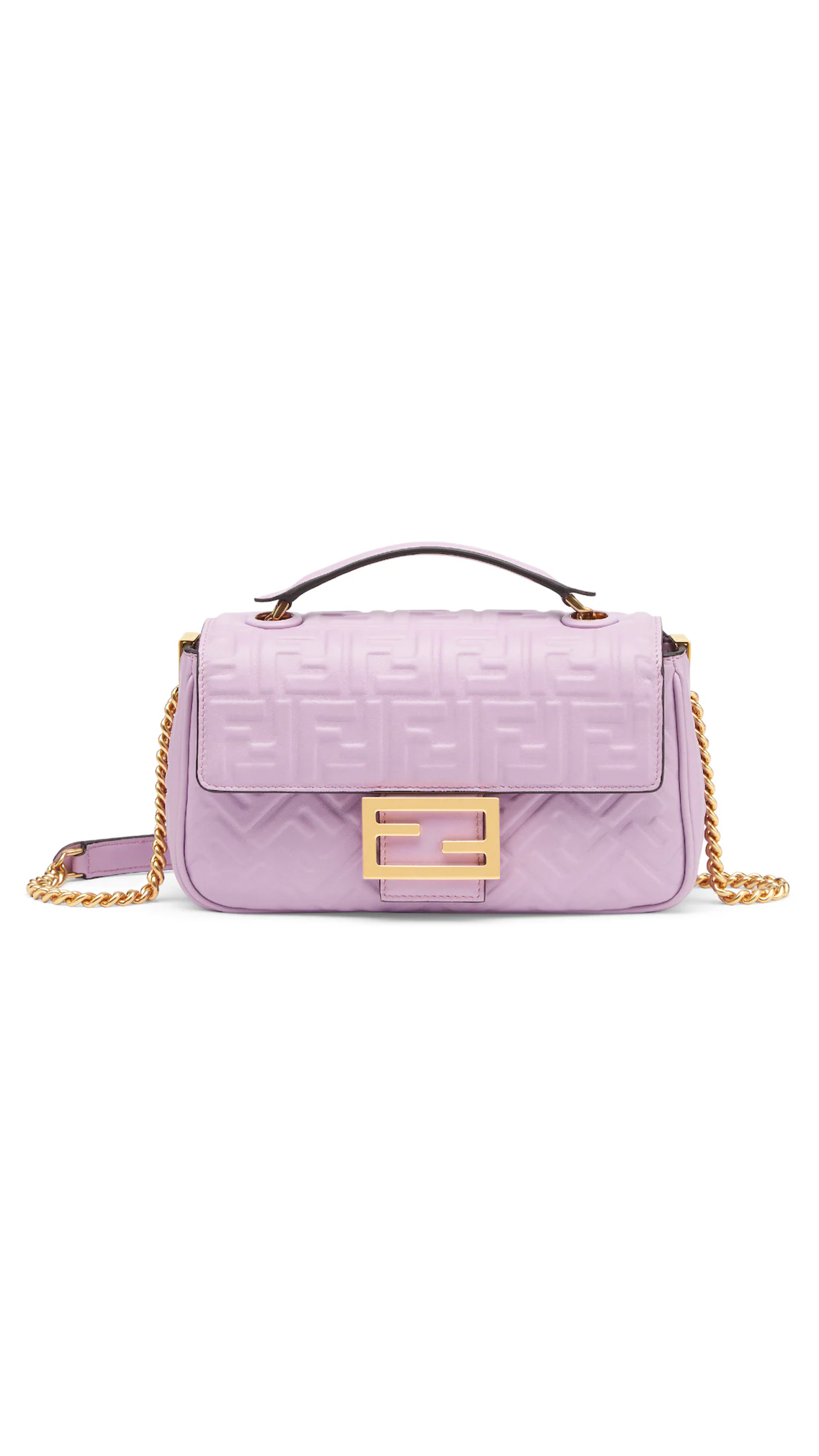 Baguette Chain Midi Bag - Purple