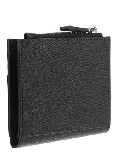 Saffiano Leather Card Holder- Black