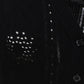 Lunar-Pointelle Knit Cardigan Dress - Black
