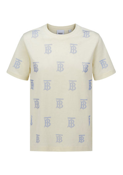 Monogram Motif Cotton T-shirt - Frosted Lemon