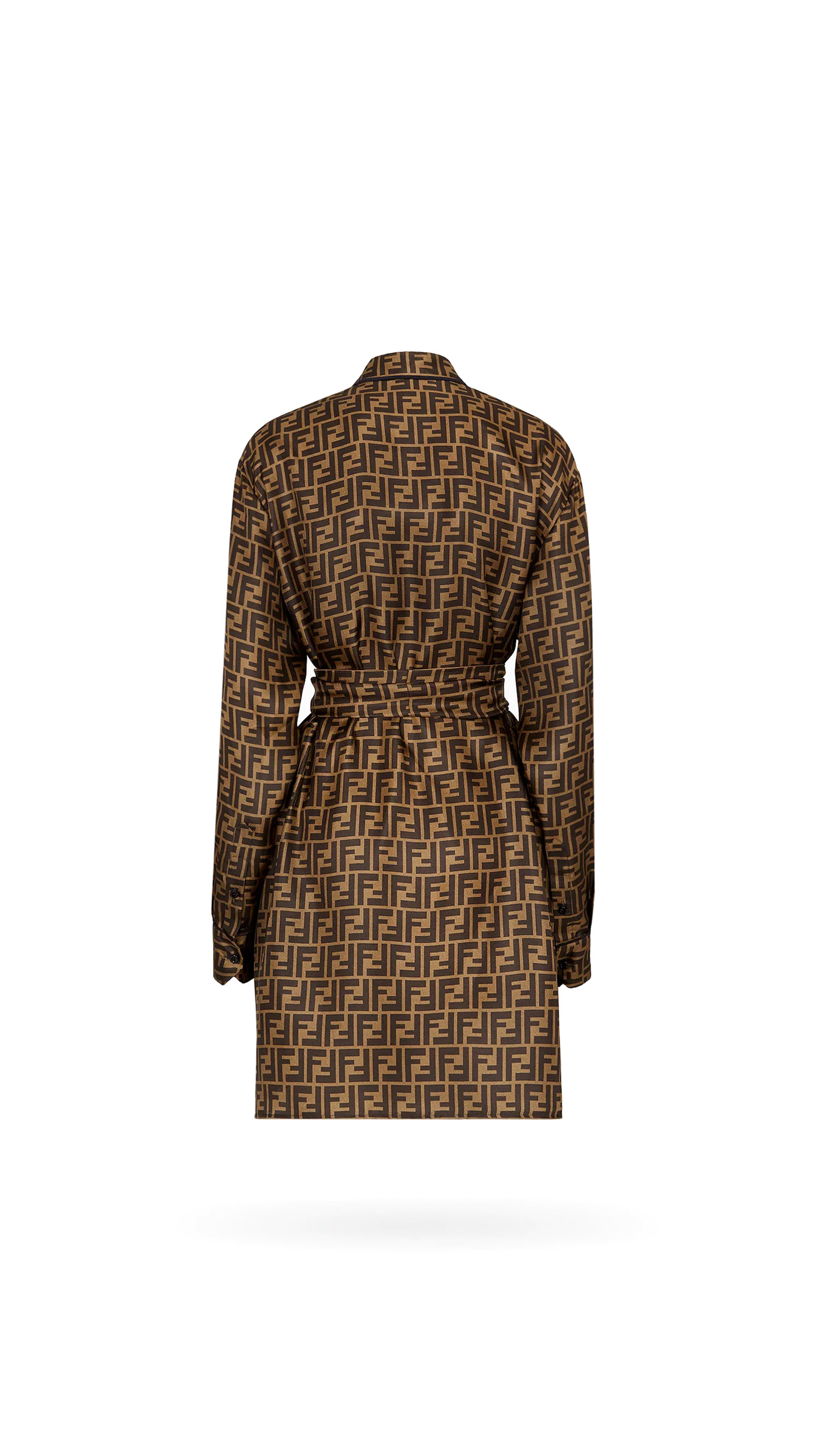 FF Twill Dress - Brown